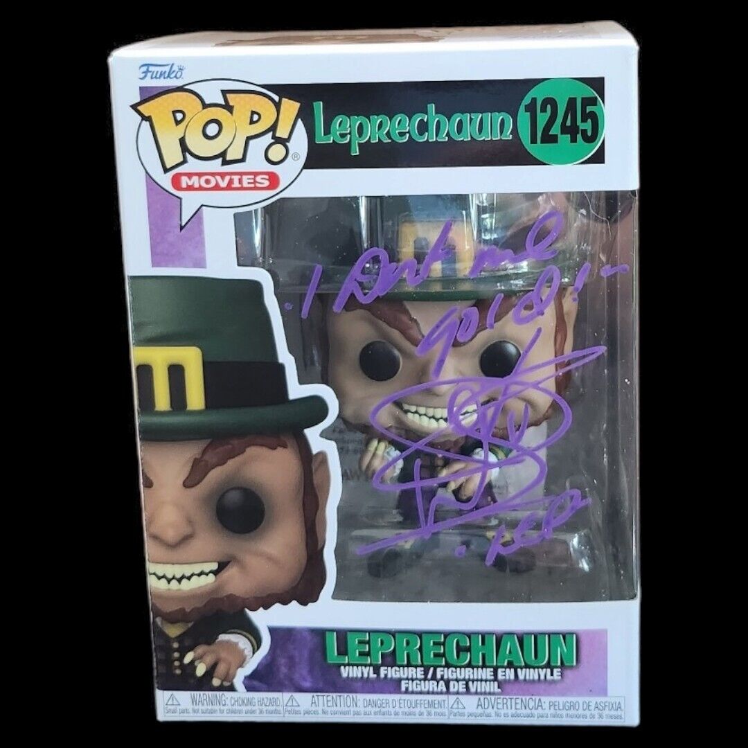 Funko Pop #1245 Movies: Leprechaun Signed By Warwick Davis JSA COA Horror Sci Fi