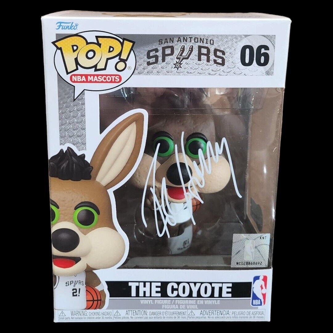 Funko Pop NBA Mascots The Coyote #06 Spurs Signed By ROBERT HORRY Beckett COA