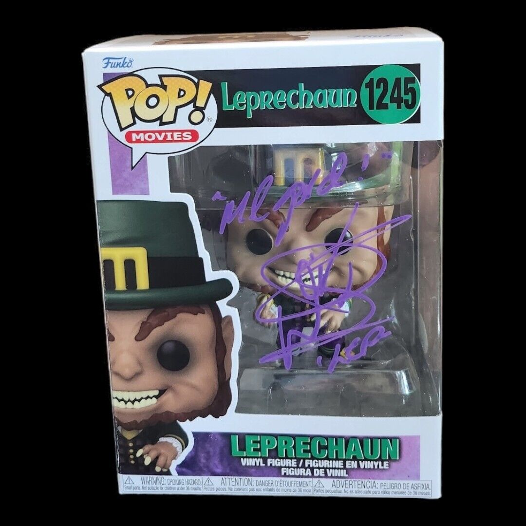 Funko Pop #1245 Movies: Leprechaun Signed By Warwick Davis JSA COA Horror Sci Fi
