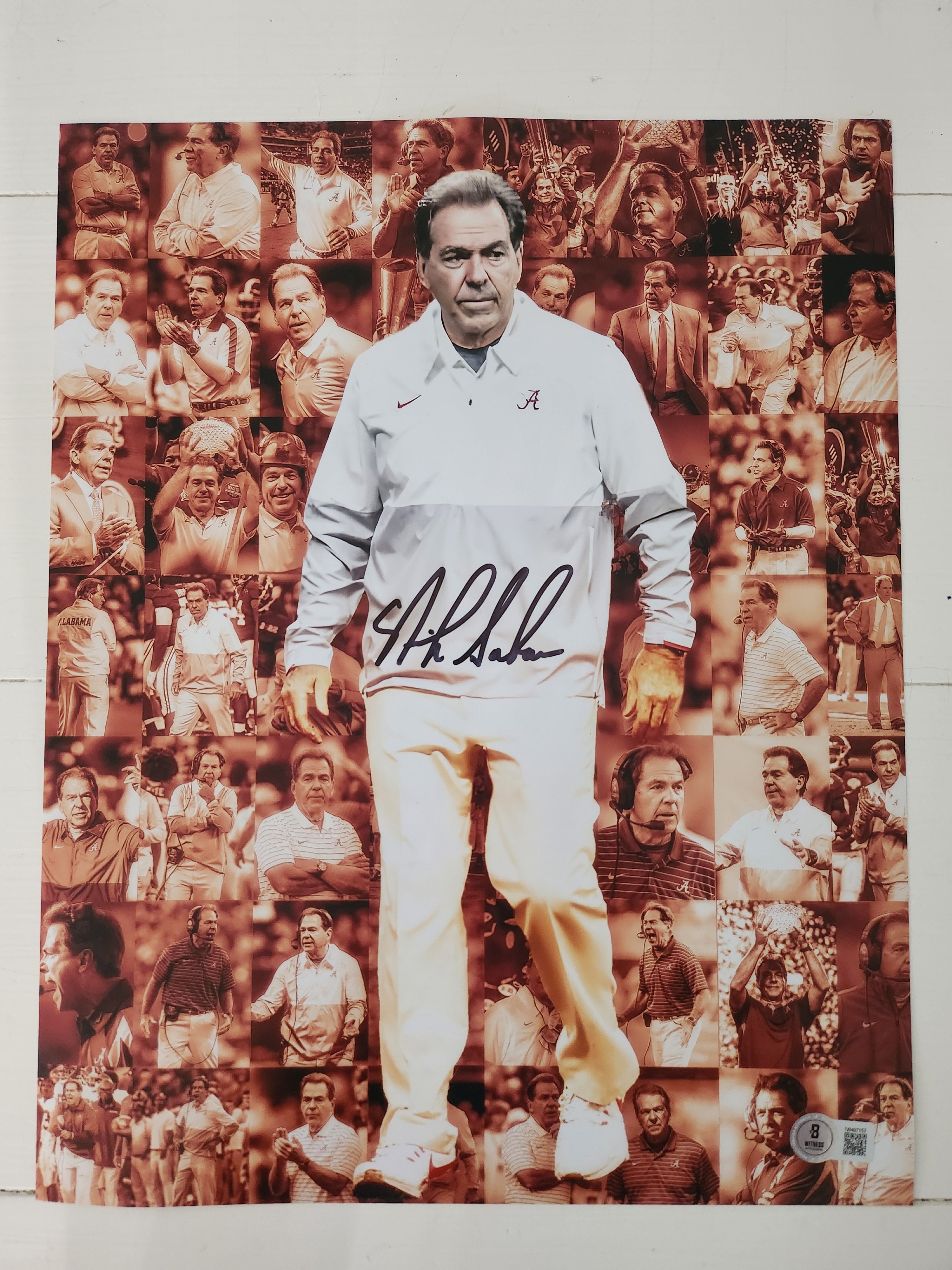 11x14 Many Faces Of Nick Saban Photo