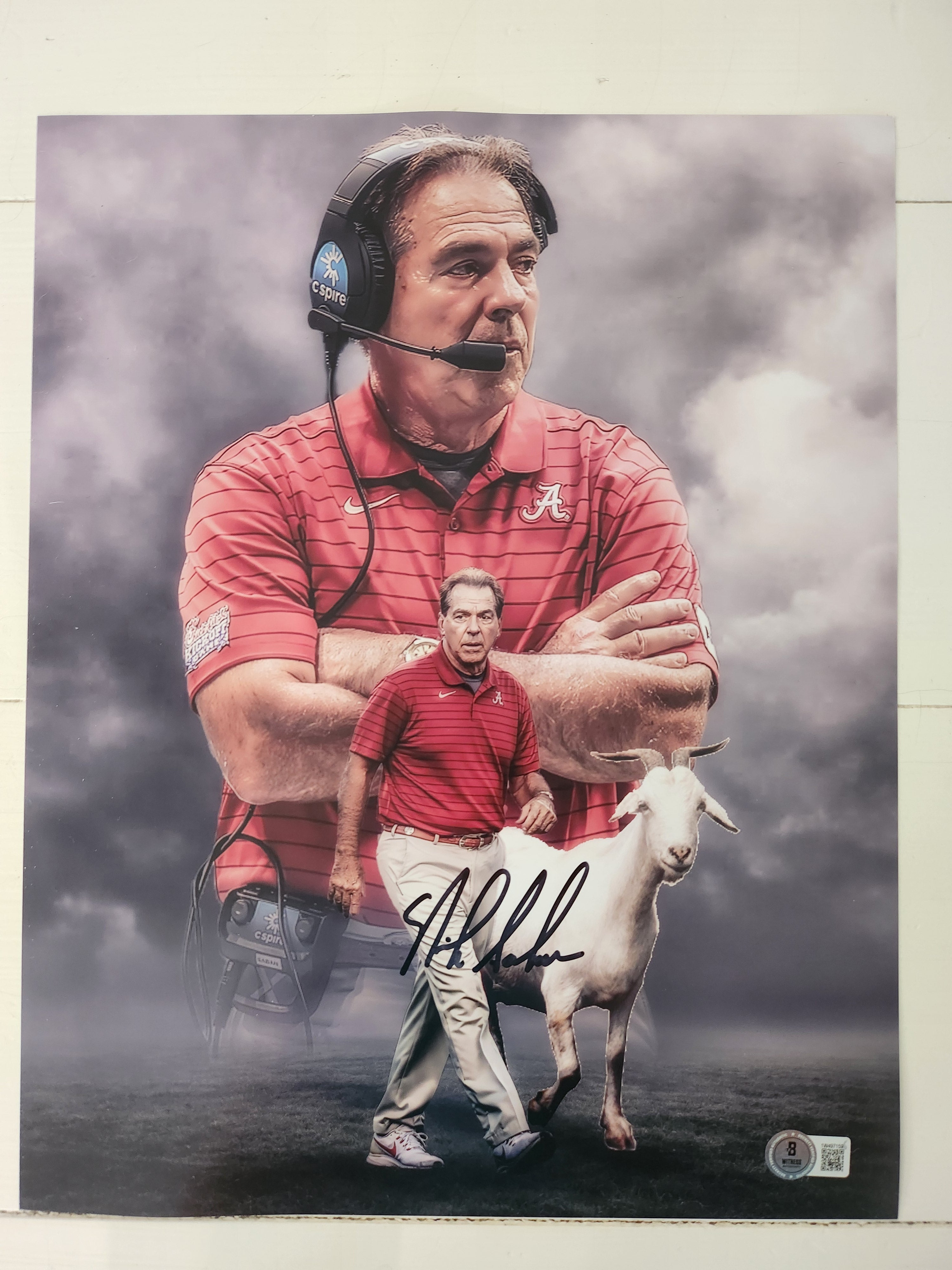 Nick Saban 11x14 The GOAT Photo