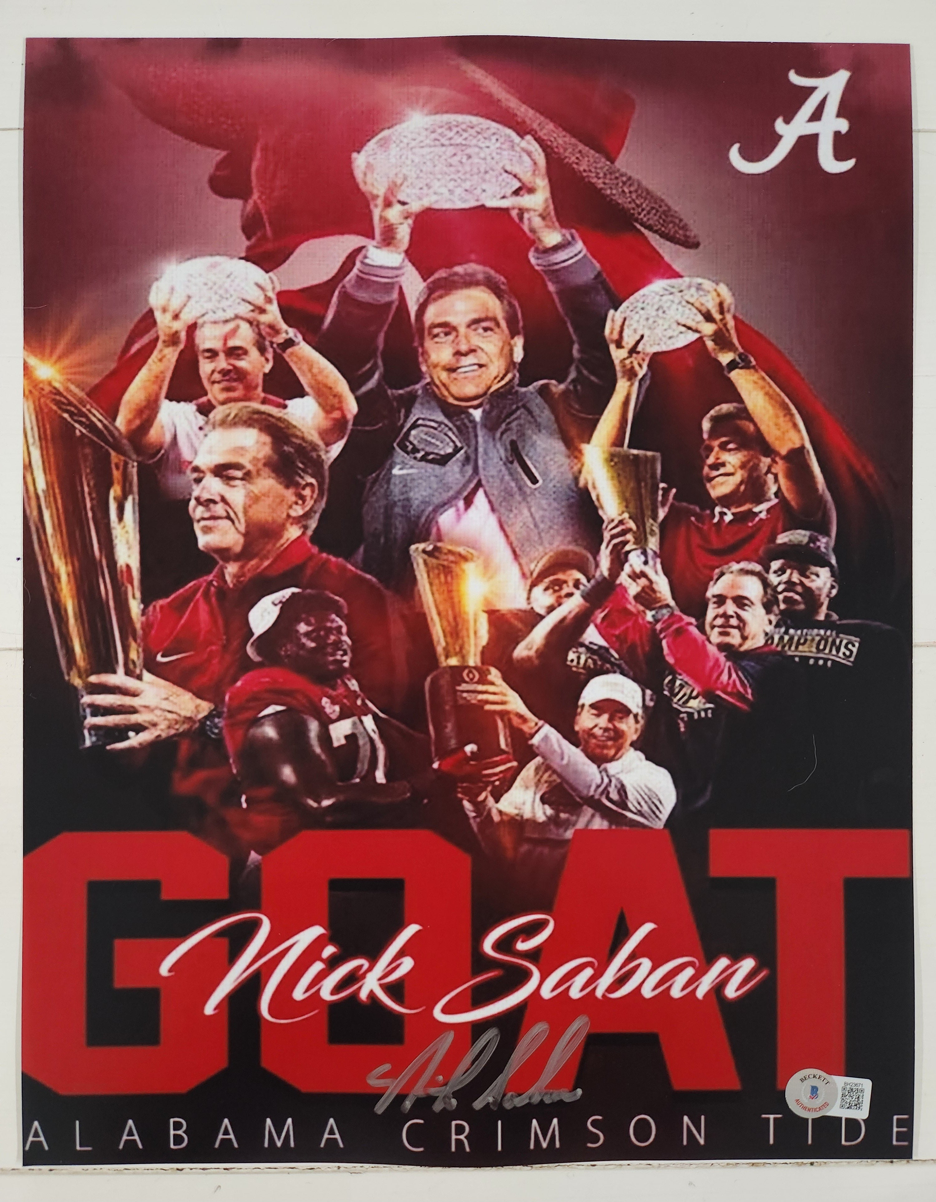 Nick Saban Titles 11x14 Photo