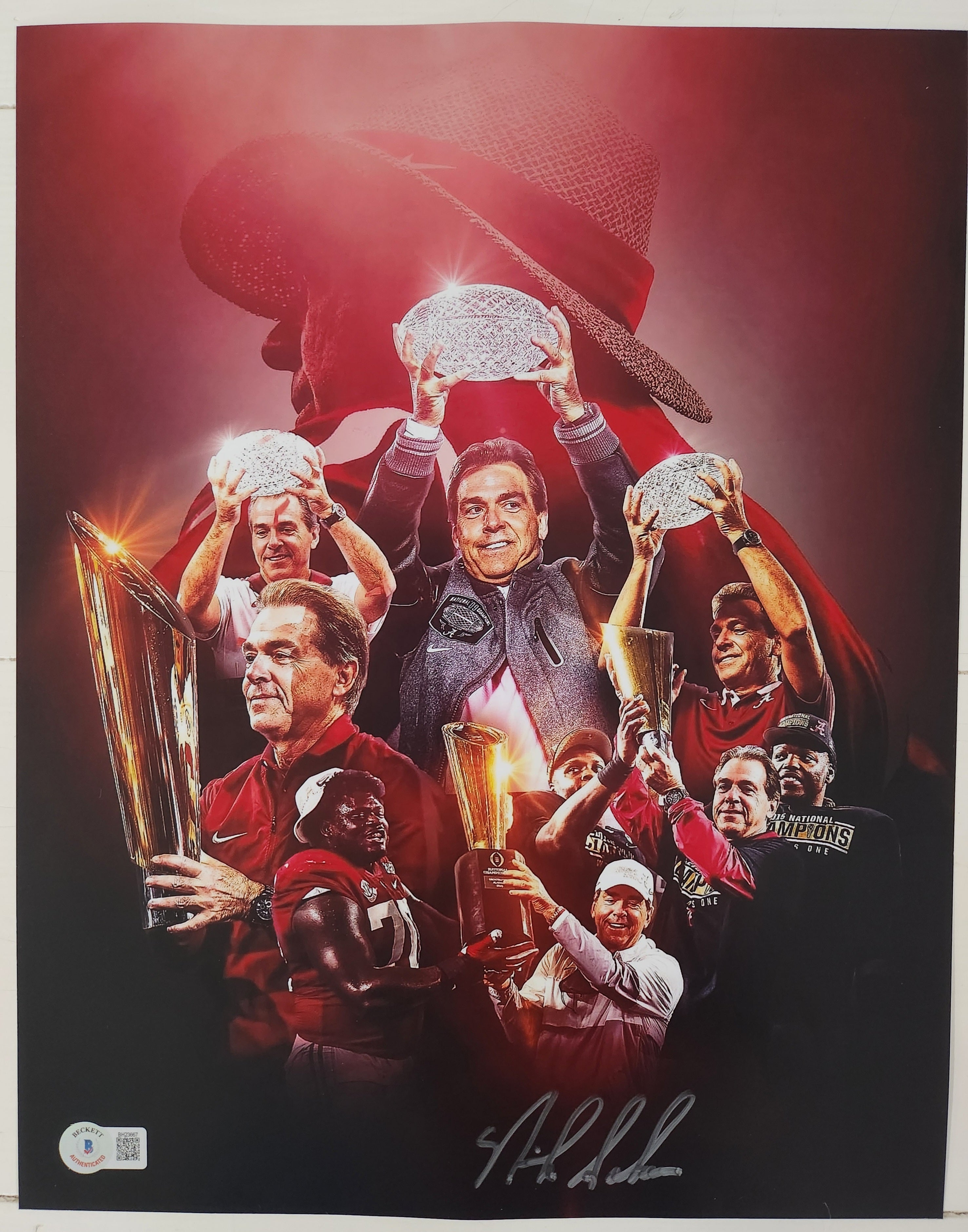 Nick Saban Signed 11x14 Photo