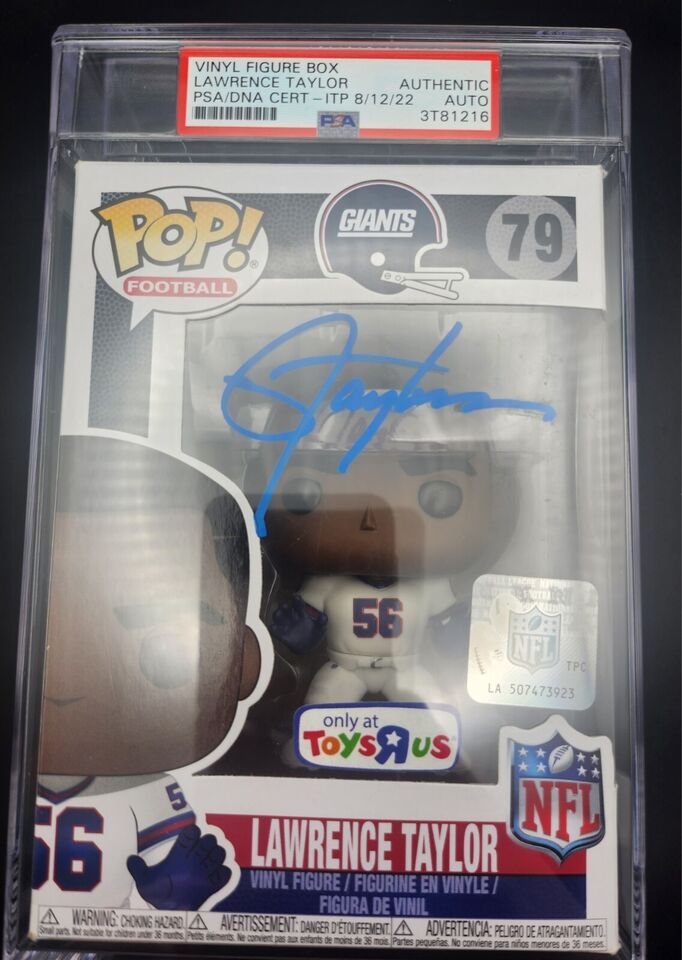 Funko NFL NY Giants Lawrence Taylor #79 Toys 'R Us Exclusive Signed Encapsulated