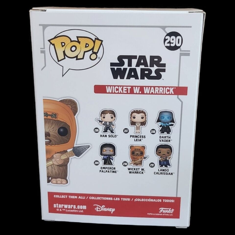 Funko Pop Vinyl Star Wars Wicket W. Warrick #290 Signed By Warwick Davis JSA COA