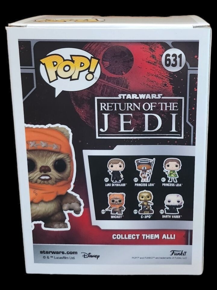 Signed By Warwick Davis Funko Pop Star Wars Wicket with Slingshot #631 JSA COA