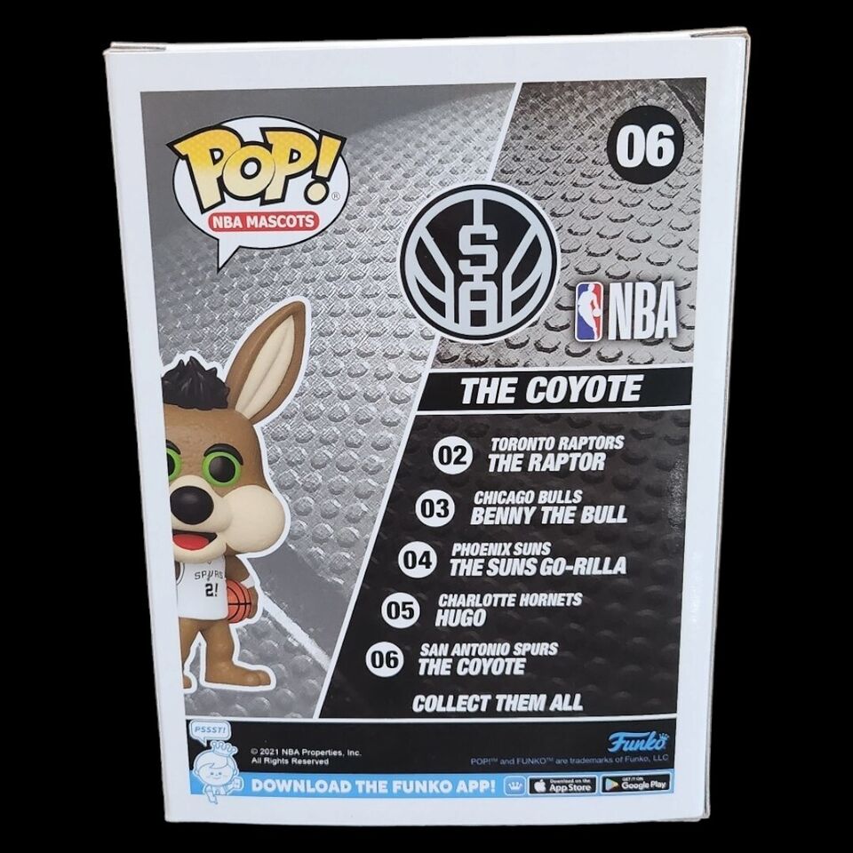 Funko Pop NBA Mascots The Coyote #06 Spurs Signed By ROBERT HORRY Beckett COA