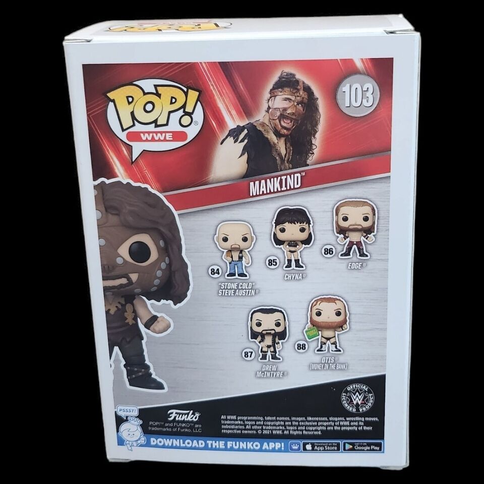 Funko POP WWE Mankind #103 Game Stop Exclusive Signed By Mick Foley PSA COA