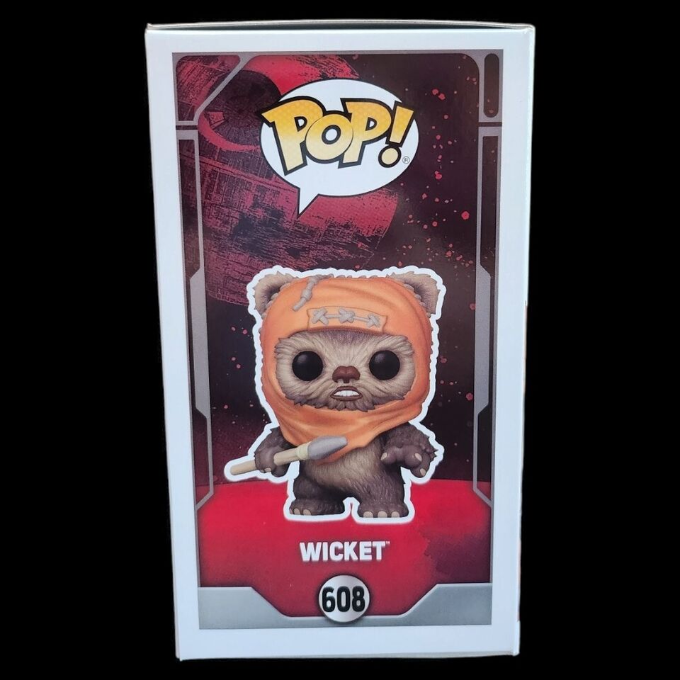 Funko POP Star Wars 40th Anniversary #608 Wicket Signed By Warwick Davis JSA COA