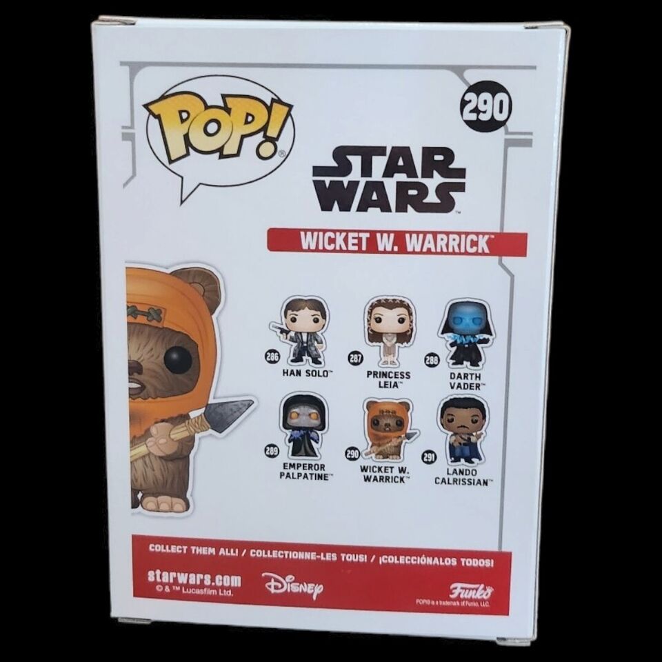 Funko Pop Vinyl Star Wars Wicket W. Warrick #290 Signed By Warwick Davis JSA COA