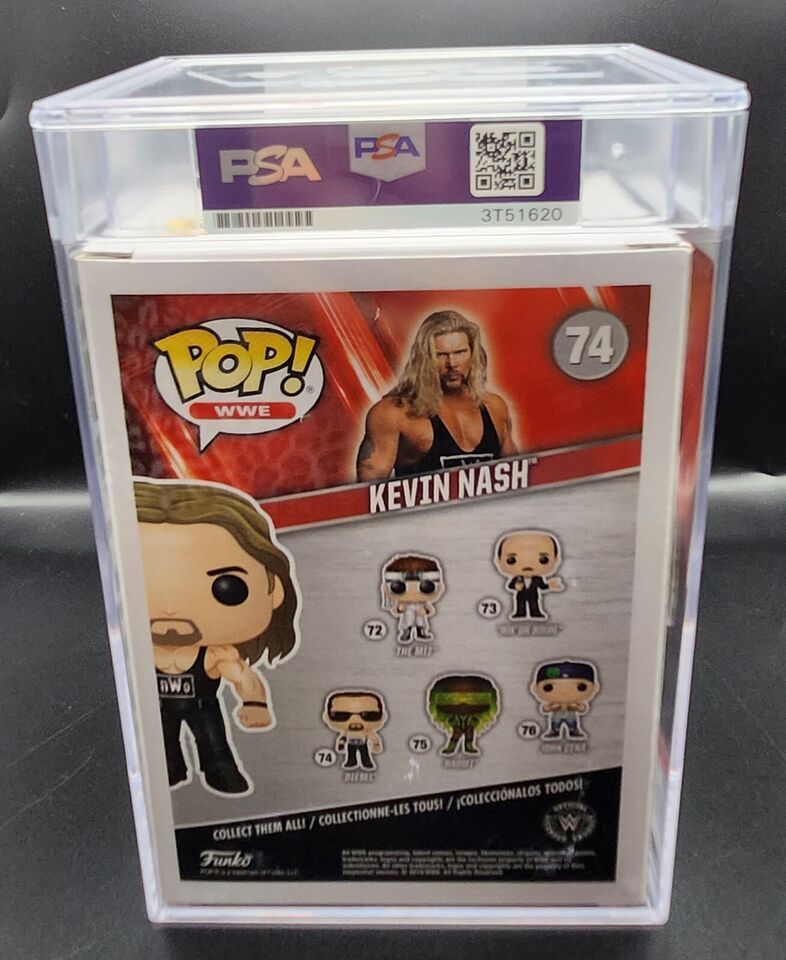 Kevin Nash WWE Encapsulated  Funko Pop #74 Signed w Inscriptions PSA COA