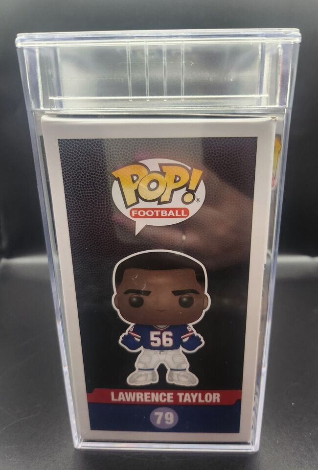 Signed PSA Encapsulated Lawrence Taylor New York Giants NFL Funko Pop! Legends