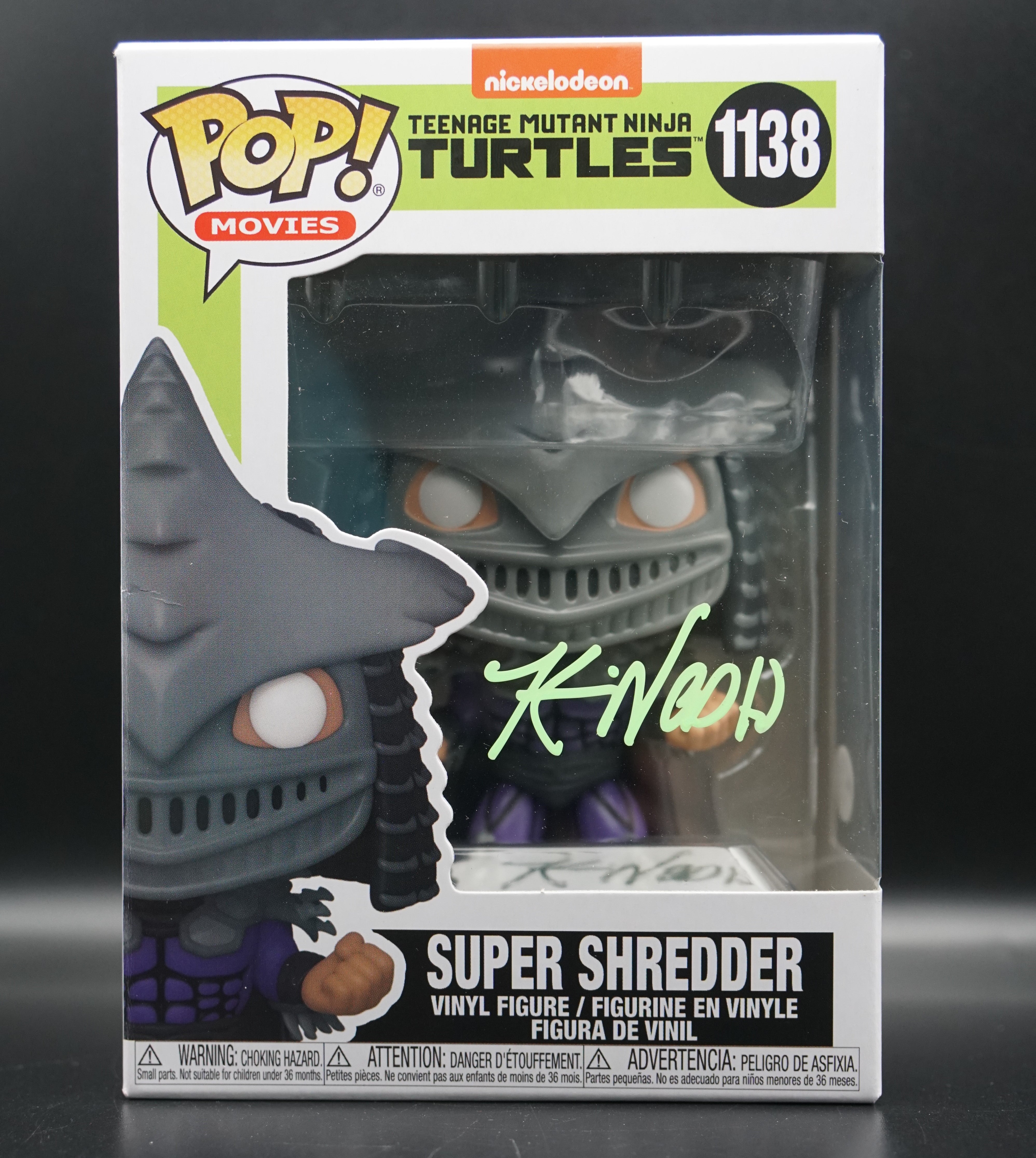 Super Shredder Funko Pop #1138 Signed by Kevin Nash with PSA COA