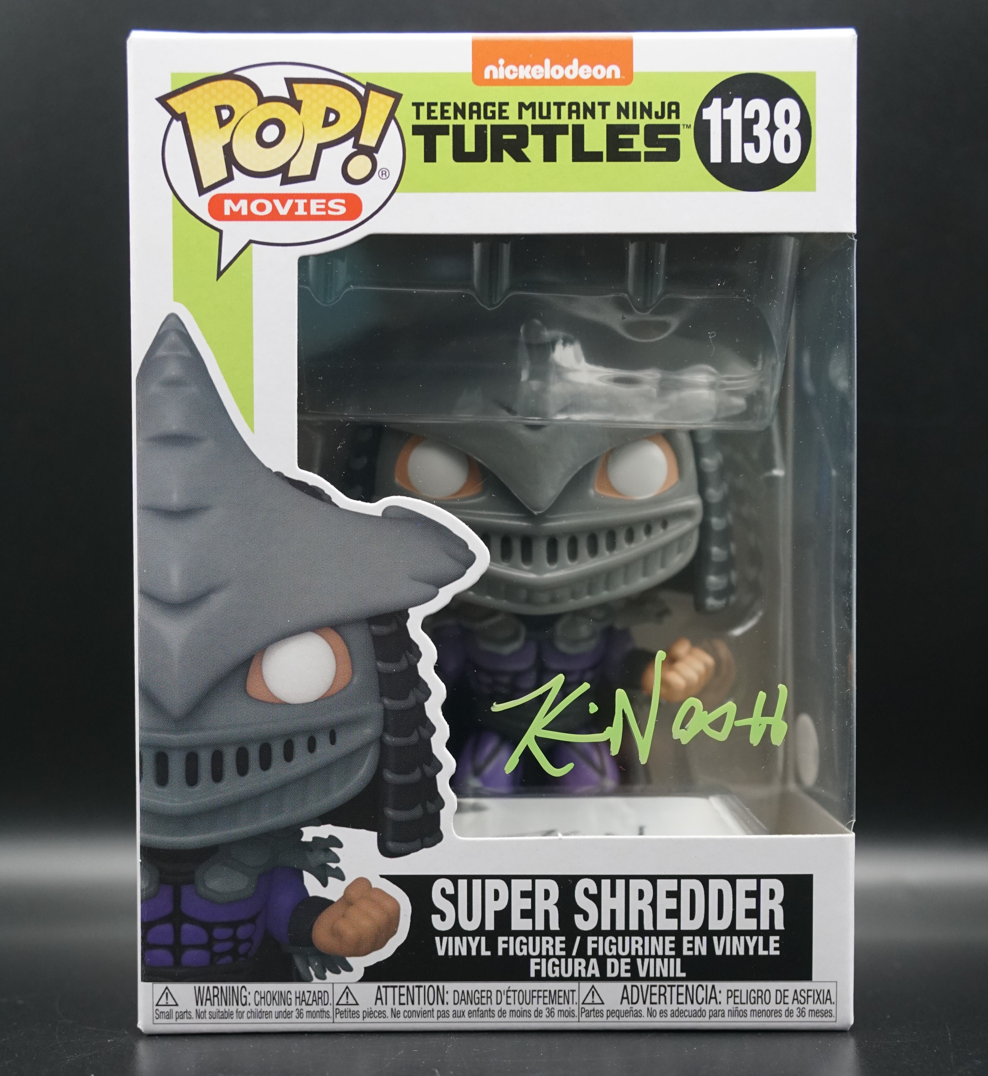 Super Shredder Funko Pop #1138 Signed by Kevin Nash with PSA COA