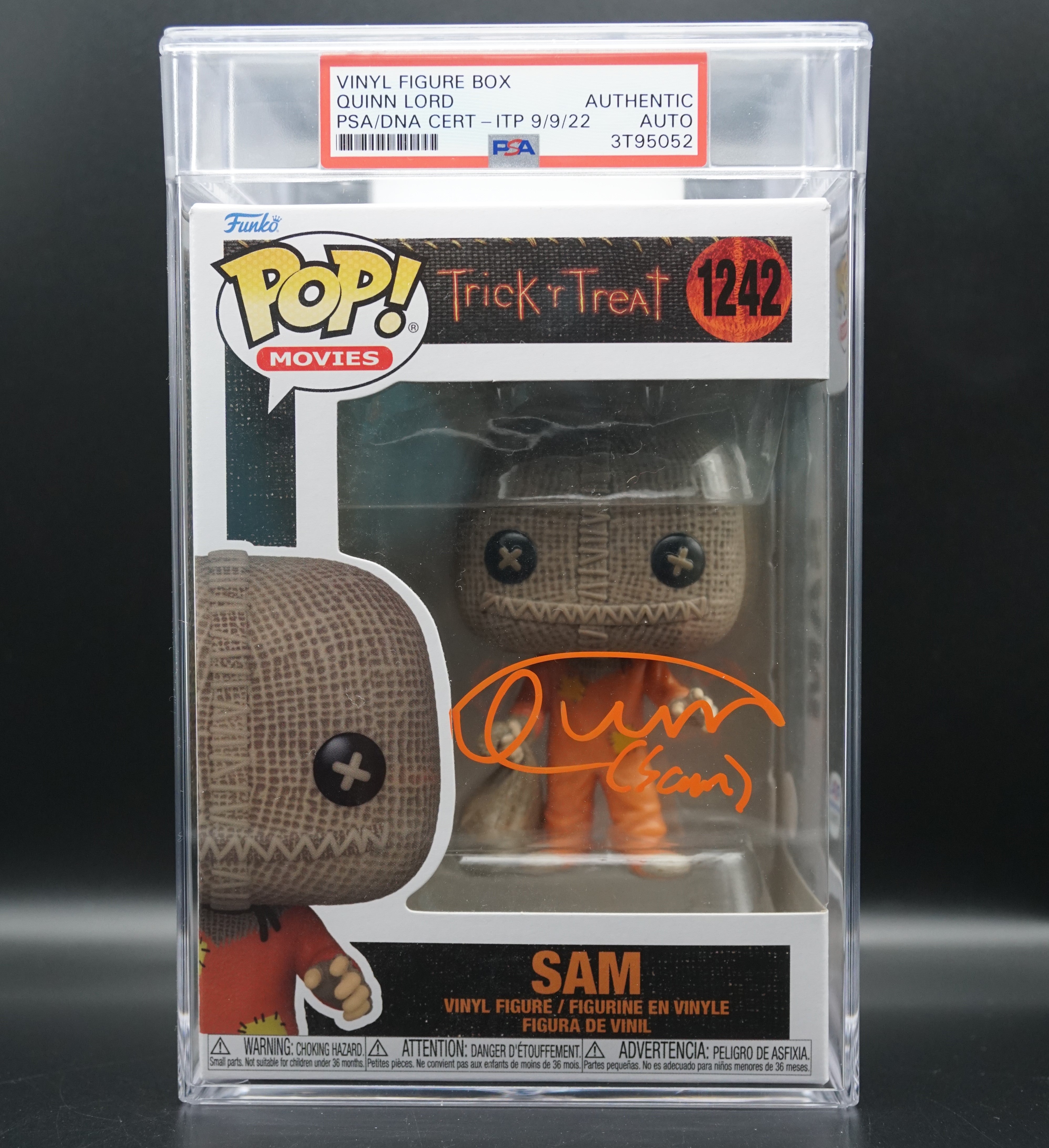 Encapsulated Sam Pop #1242 Collectible Funko Pop! - Signed by Quinn Lord
