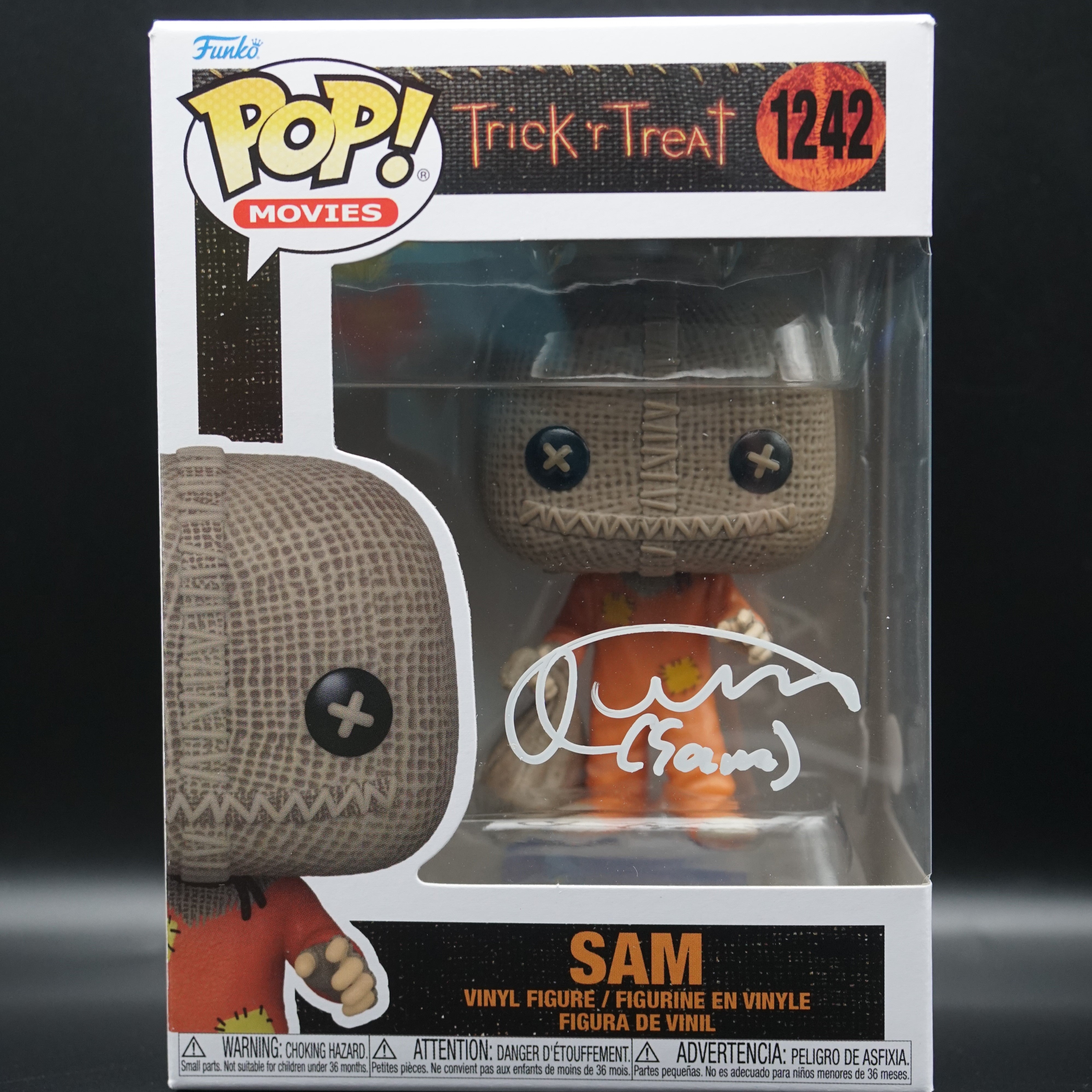 Sam Funko Pop #1242 with White Paint Pen PSA COA- Signed by Quinn Lord