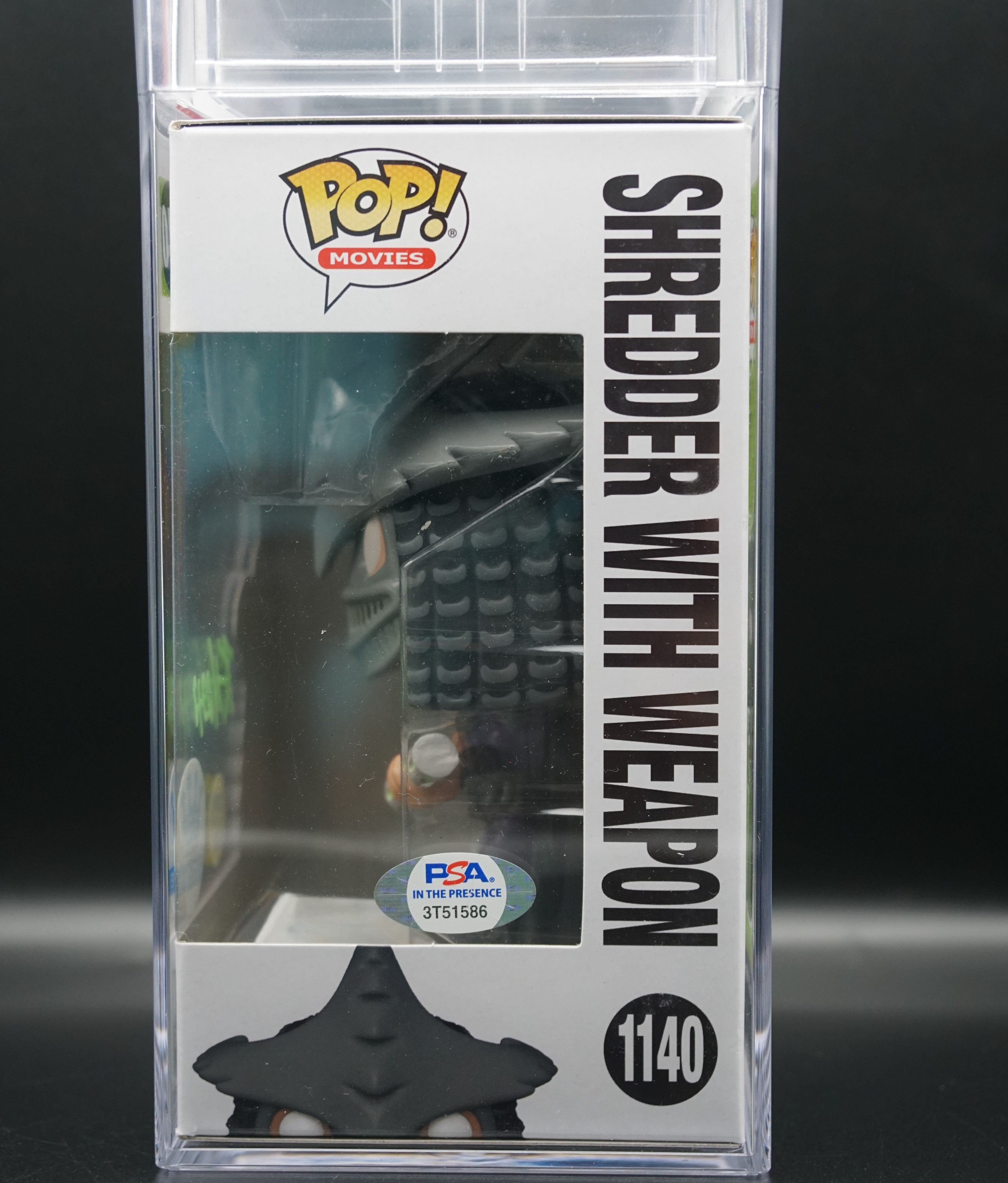 Super Shredder Funko Pop #1140 Encapsulated GEM MT 10 PSA COA  - Signed by Kevin Nash