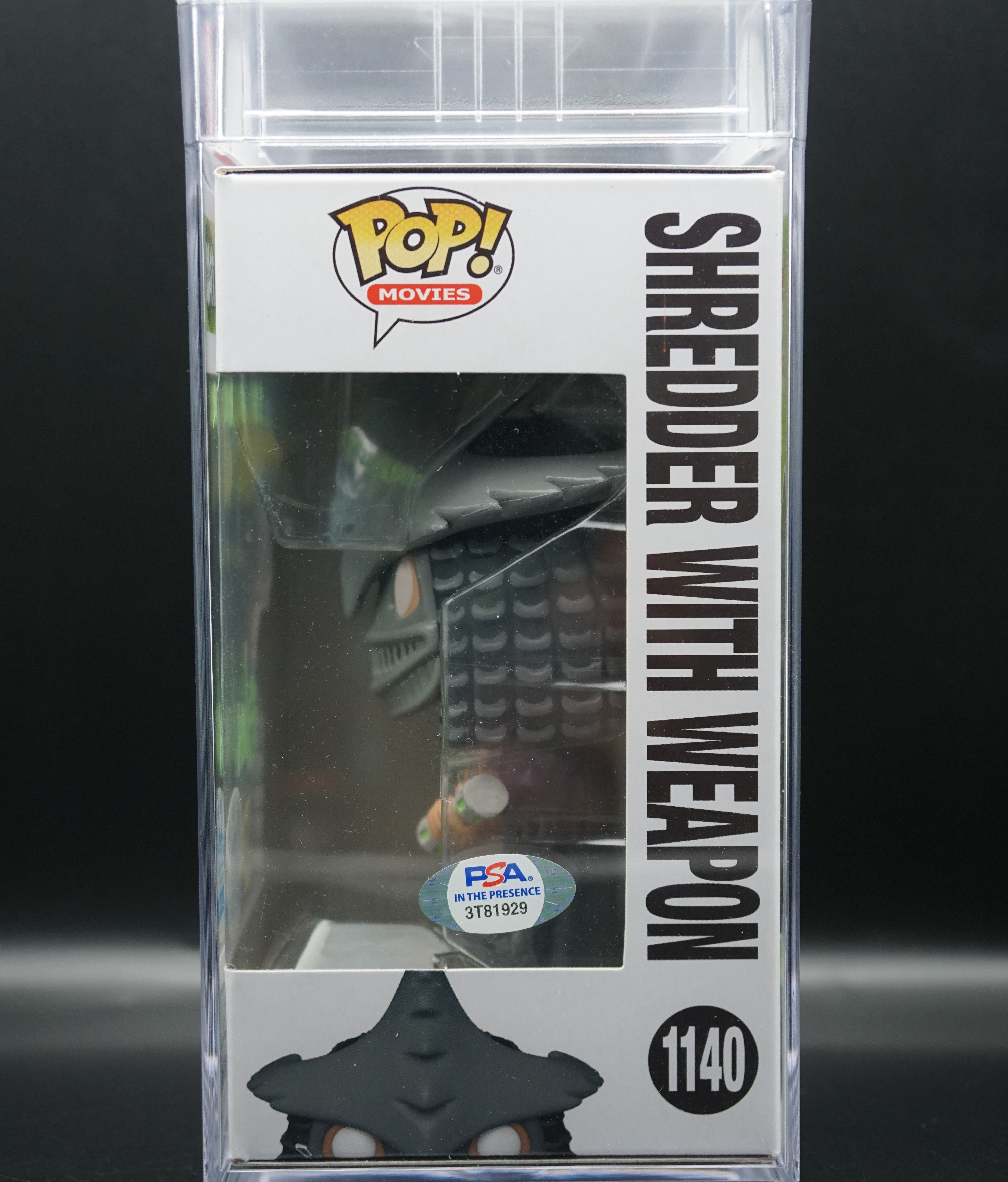 Super Shredder Funko Exclusive glow in the dark Pop #1140 Encapsulated GEM MT 10 with inscription "Super Shredder" -  Signed By Kevin Nash