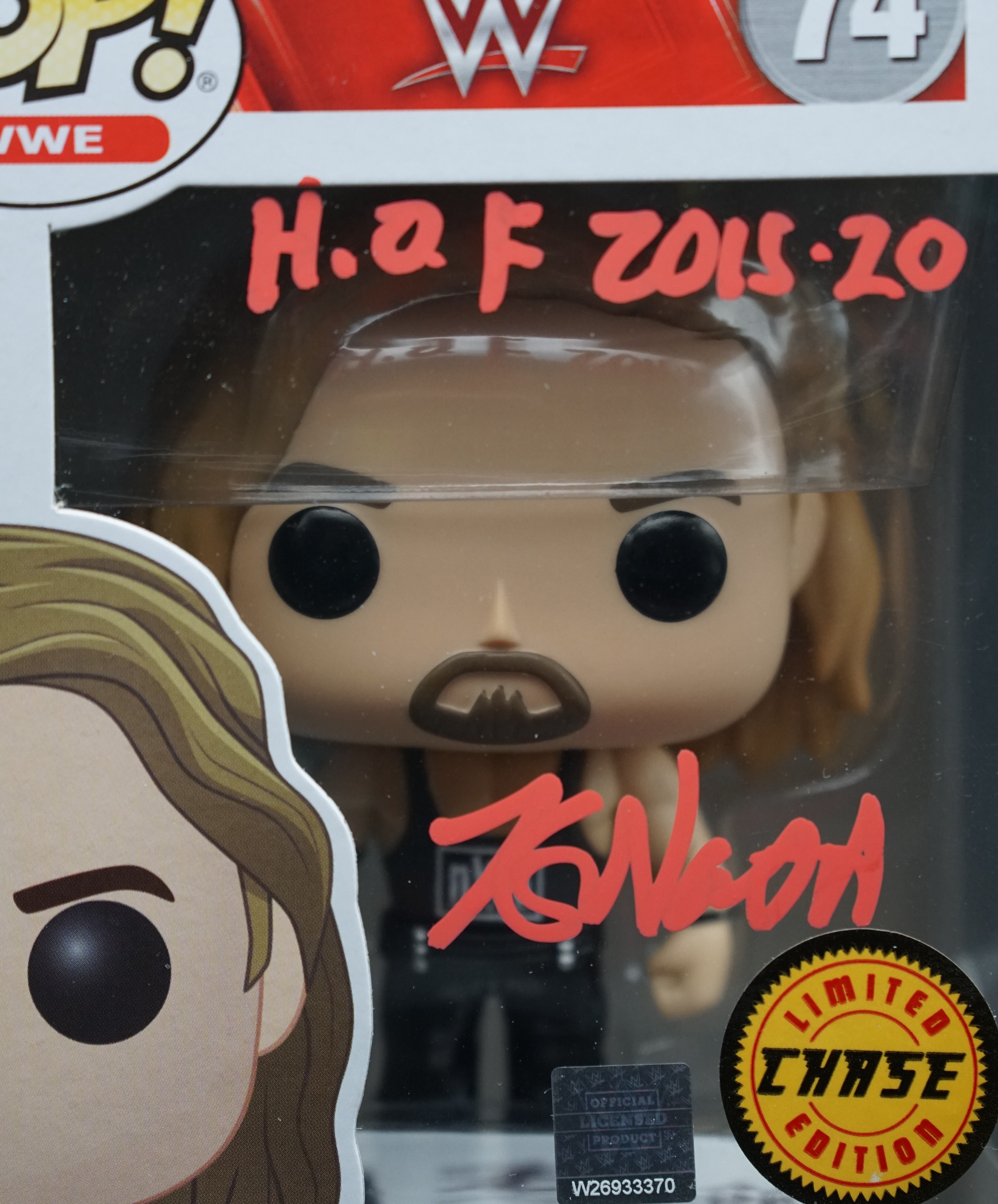 WWE Kevin Nash Pop #74 Chase Edition with Inscription "H.O.F 2015-20" PSA COA - Signed by Kevin Nash