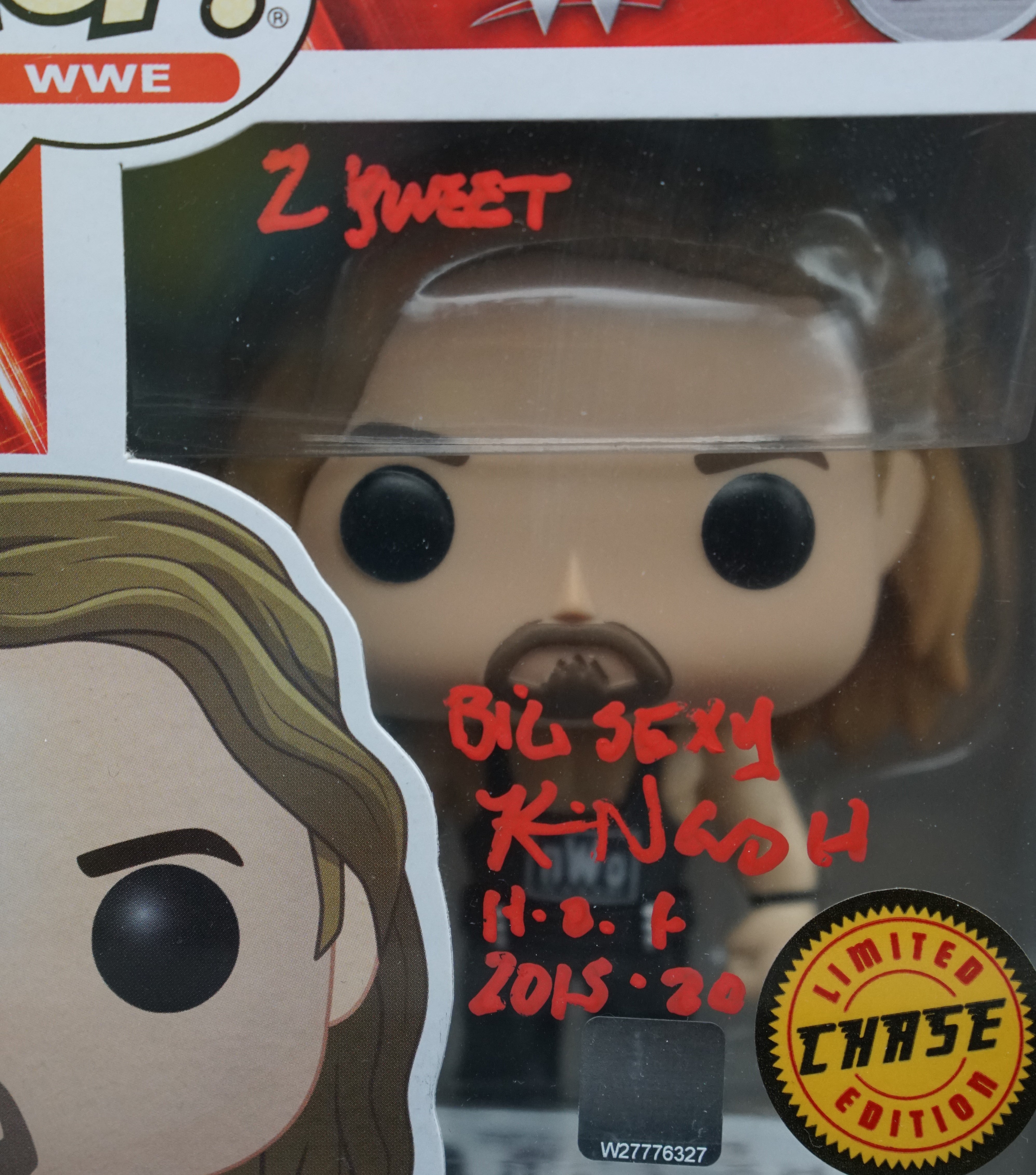 Encapsulated WWE Kevin Nash Pop#74 Limited Chase Edition with inscriptions "2 sweet, Big sexy , H.O.F. 2015-20" - Signed by Kevin Nash