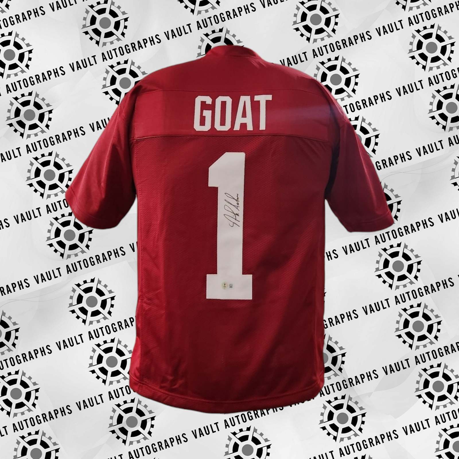 GOAT Nick Saban Custom Jersey Beckett COA