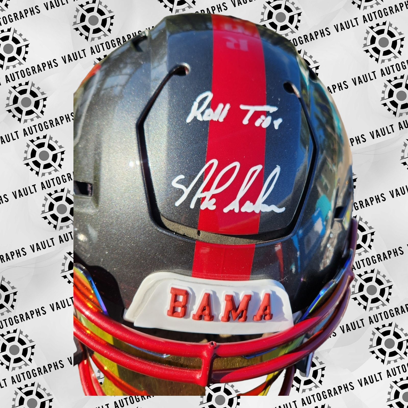 Nick Saban Signed Custom Painted Speed Flex Helmet with 3D Bumpers & Face Sheild  Beckett Witnessed COA