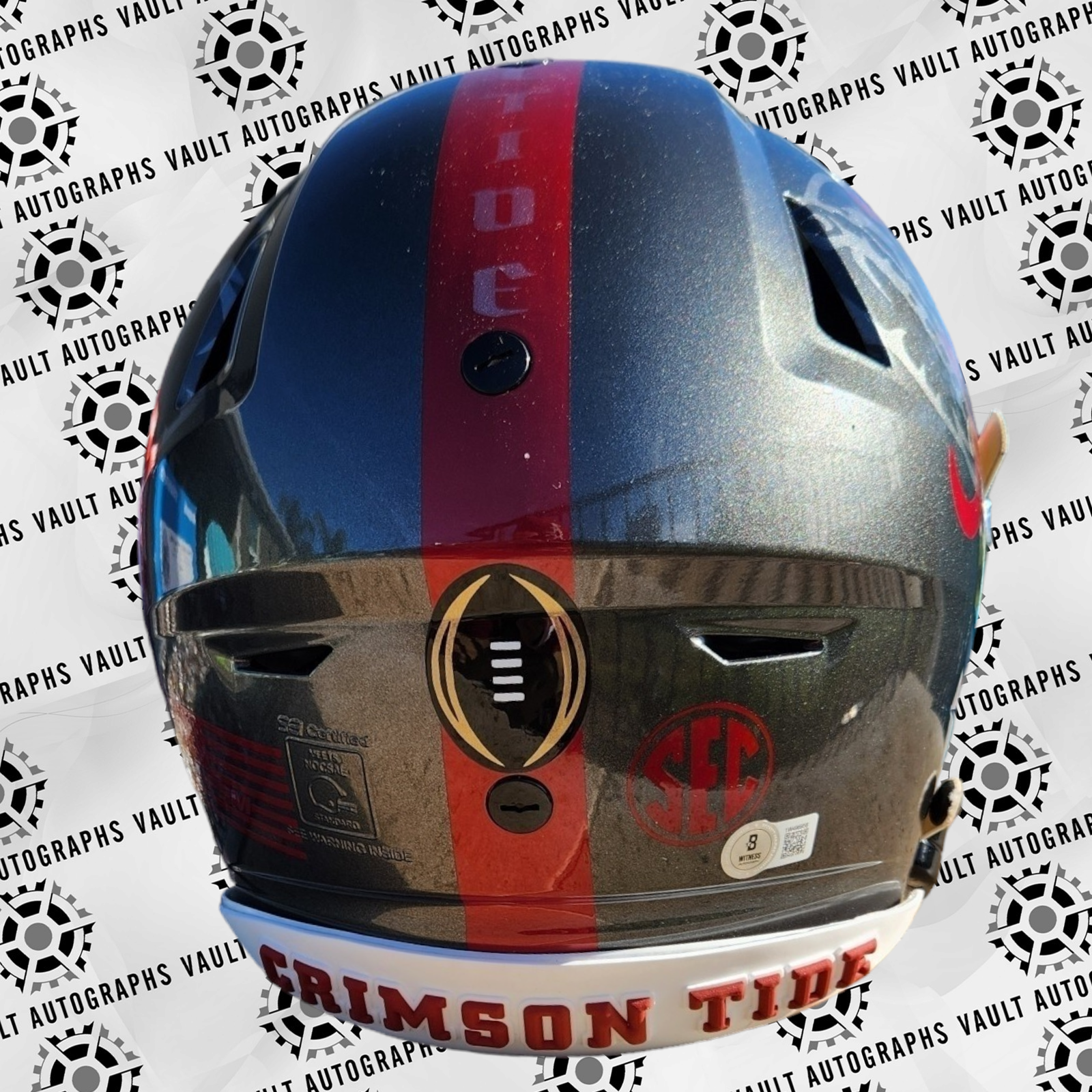 Nick Saban Signed Custom Painted Speed Flex Helmet with 3D Bumpers & Face Sheild  Beckett Witnessed COA