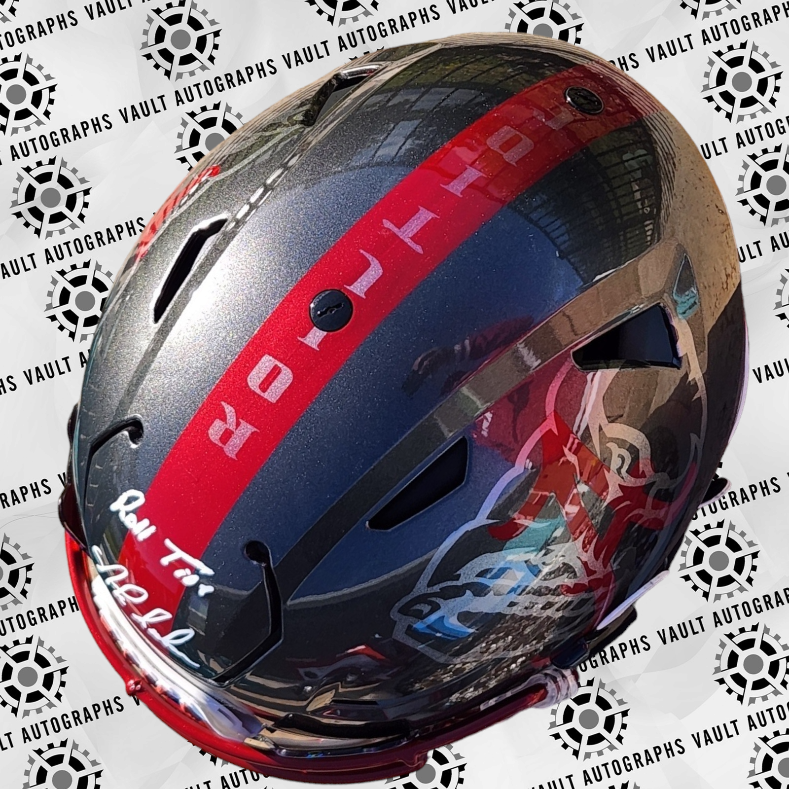 Nick Saban Signed Custom Painted Speed Flex Helmet with 3D Bumpers & Face Sheild  Beckett Witnessed COA