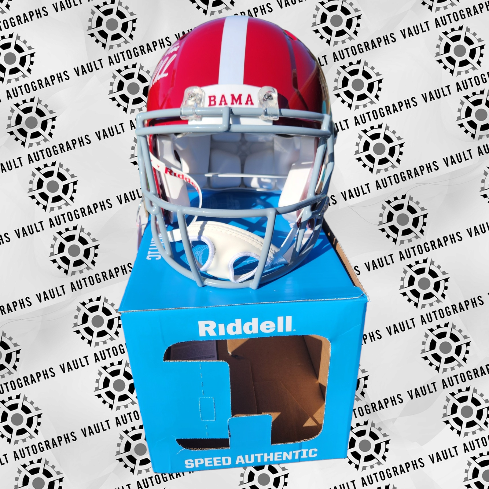 Nick Saban Signed Riddell Authentic Football Helmet Beckett Witnessed COA