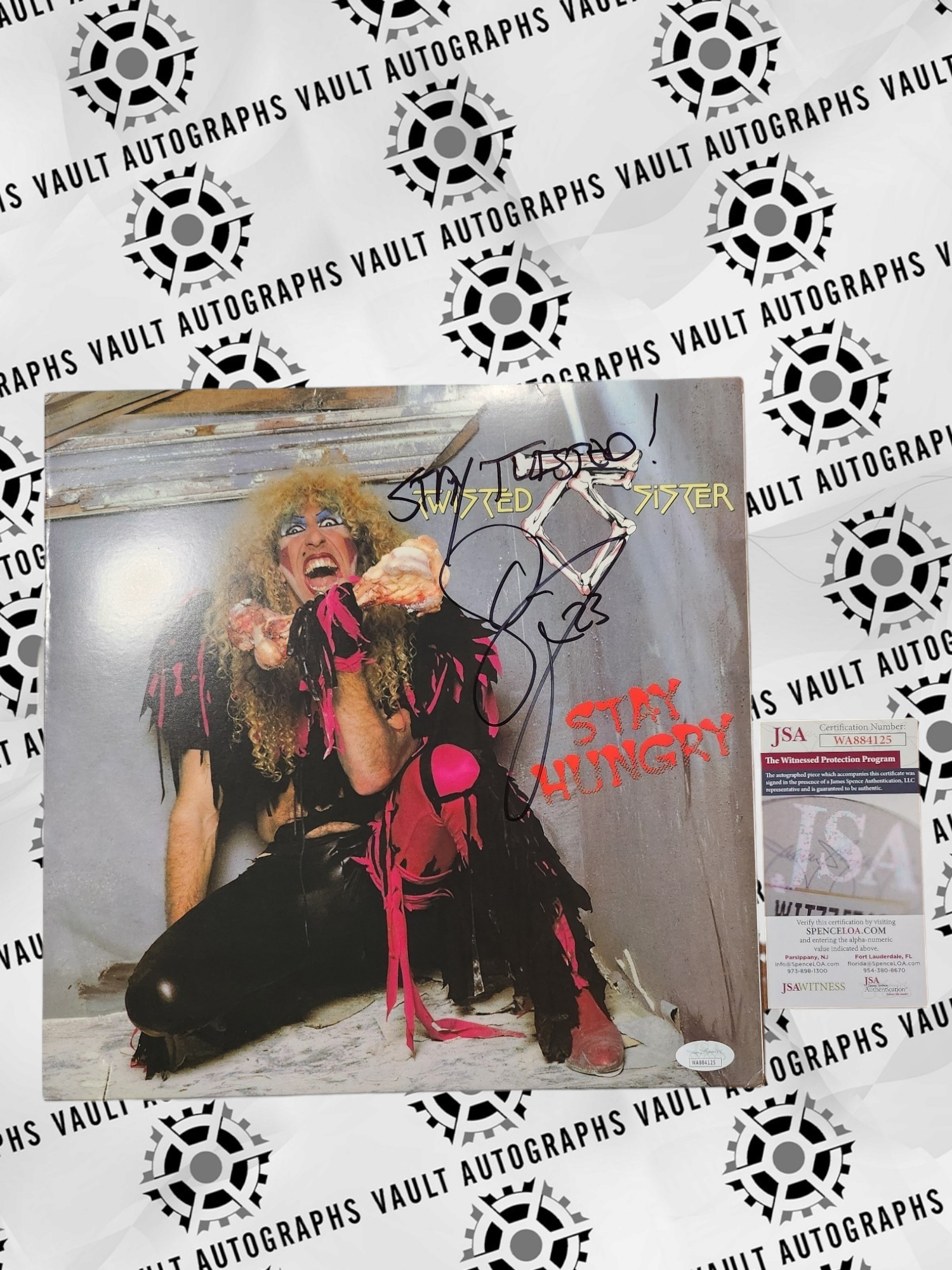 Stay Hungry Twisted Sister Vinyl Signed by Dee Snider w inscription "Stay Twisted"