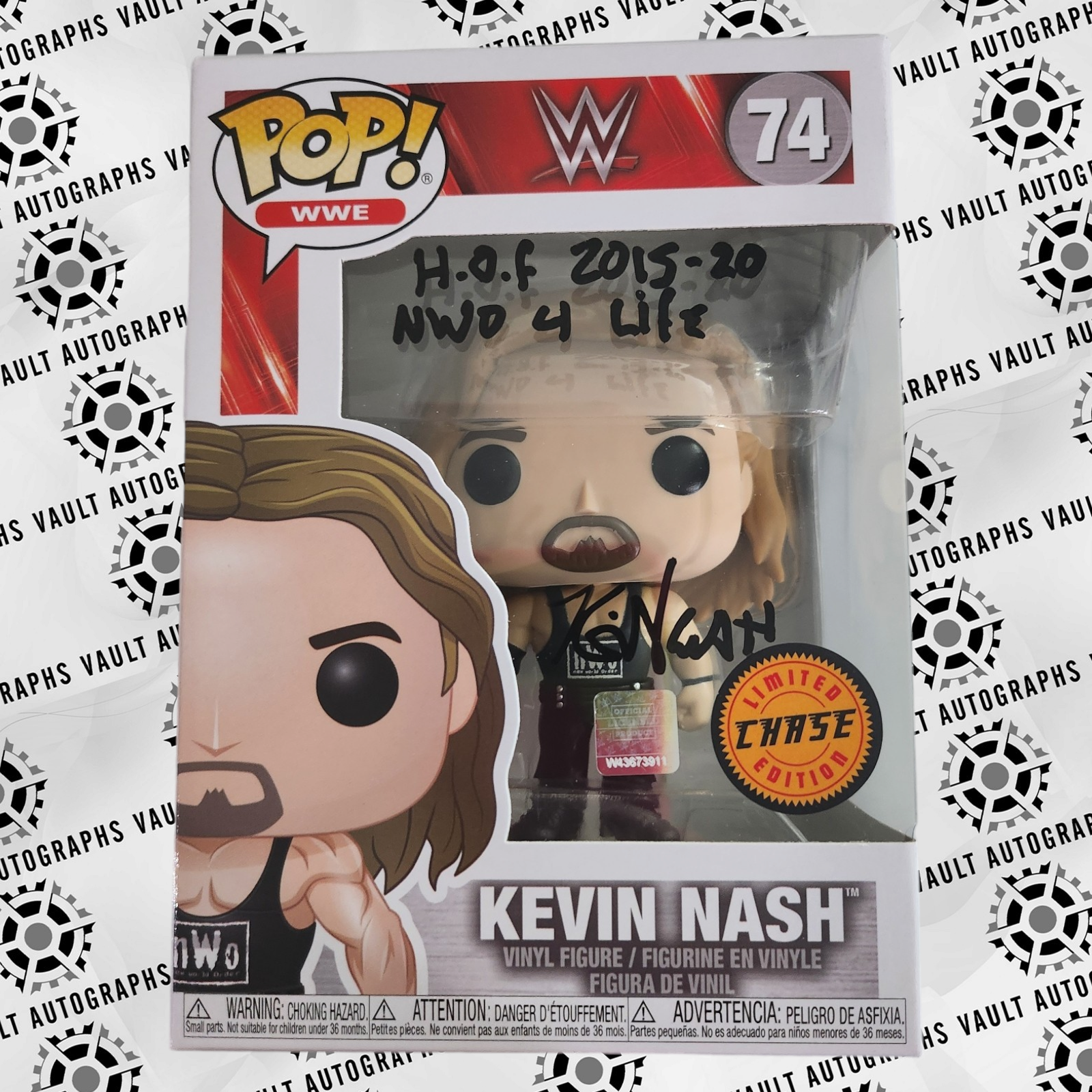 Signed Kevin Nash Funko Pop#74 Limited Edition Chase JSA COA