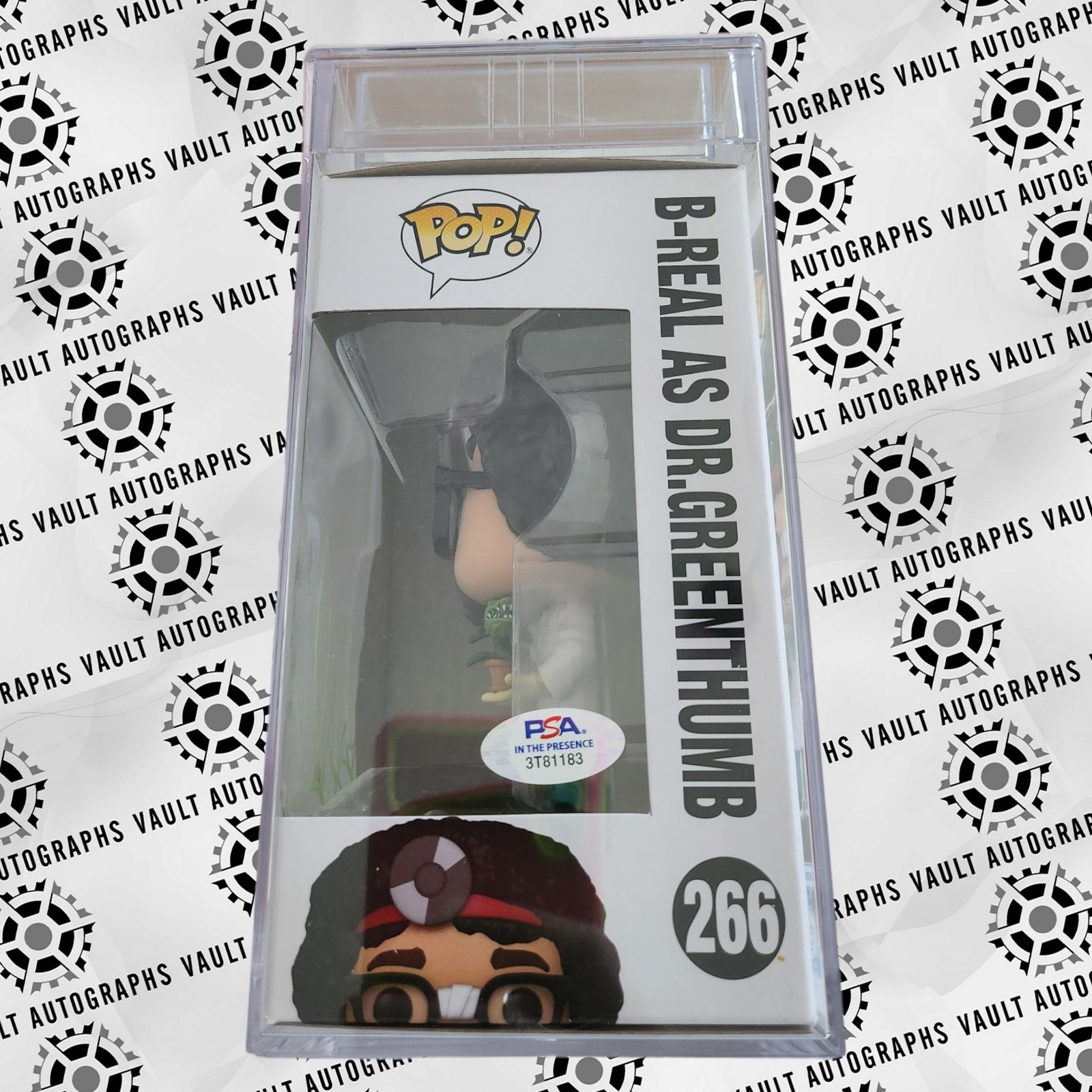 Gem MT 10 Autograph B-Real as Dr.Greenthumb Cypress Hill Funko Pop #266 PSA Encapsulated