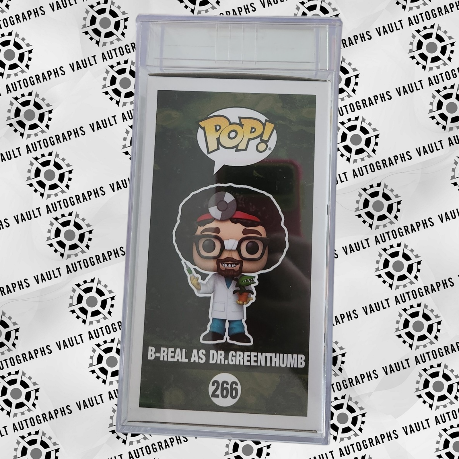 Gem MT 10 Autograph B-Real as Dr.Greenthumb Cypress Hill Funko Pop #266 PSA Encapsulated