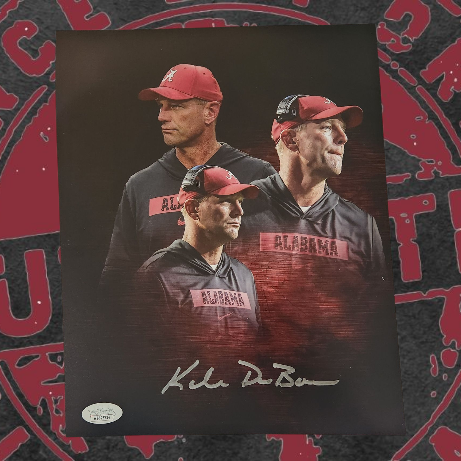 Coach Kalen DeBoer signed photographer JSA COA size 8x10