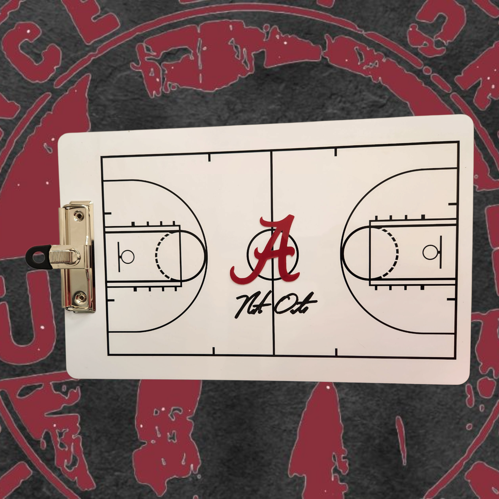 Nate Oats signed Alabama basketball clipboard JSA coa