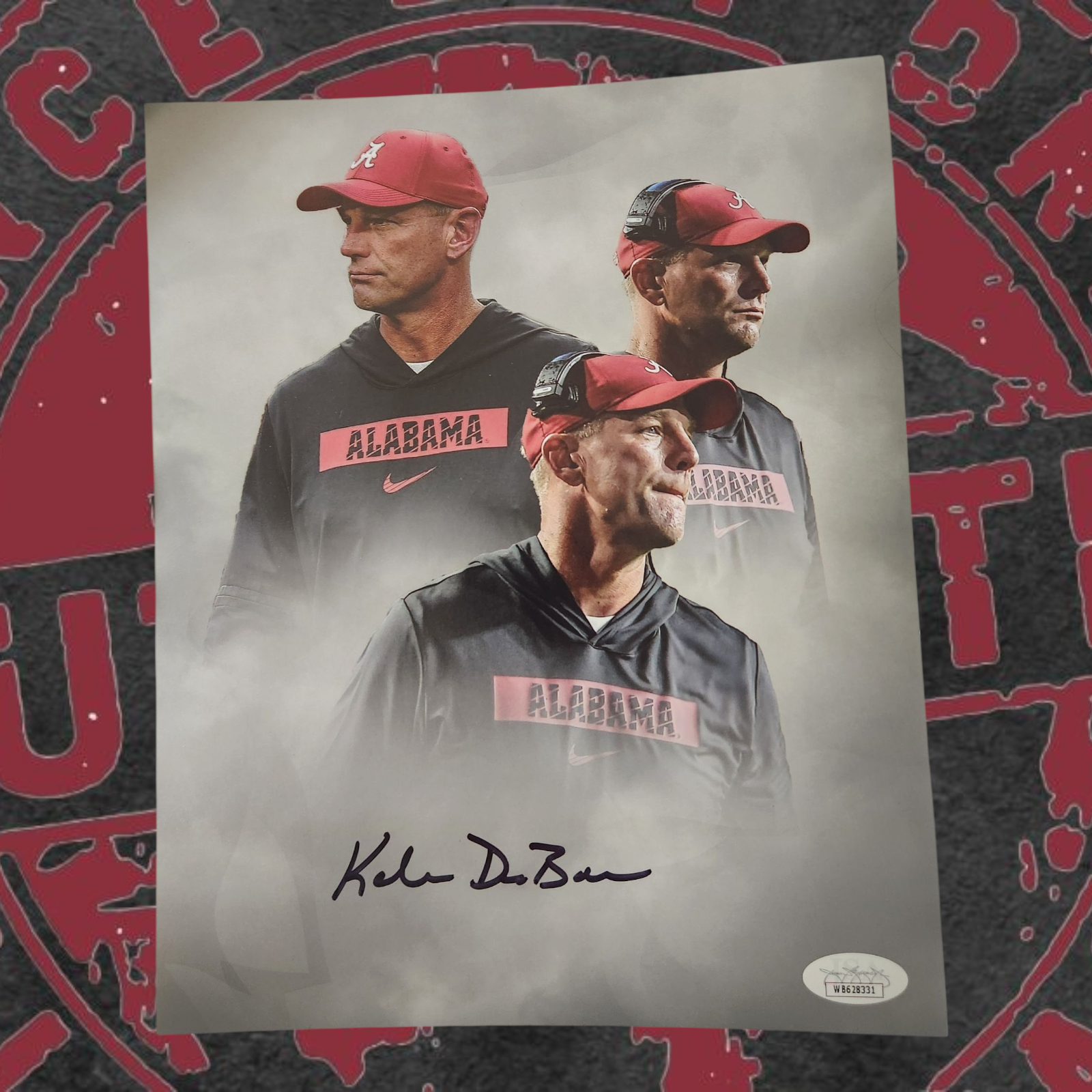 Coach Kalen DeBoer signed photographer JSA COA size 8x10