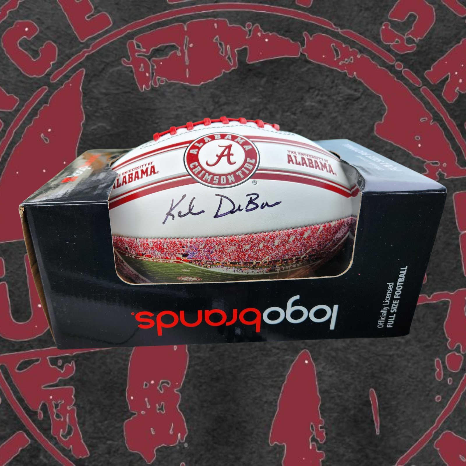 Kalen DeBoer signed logo brand football JSA COA