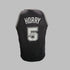 Robert Horry Signed San Antonio Spurs Black Custom Jersey Size XL Beckett COA