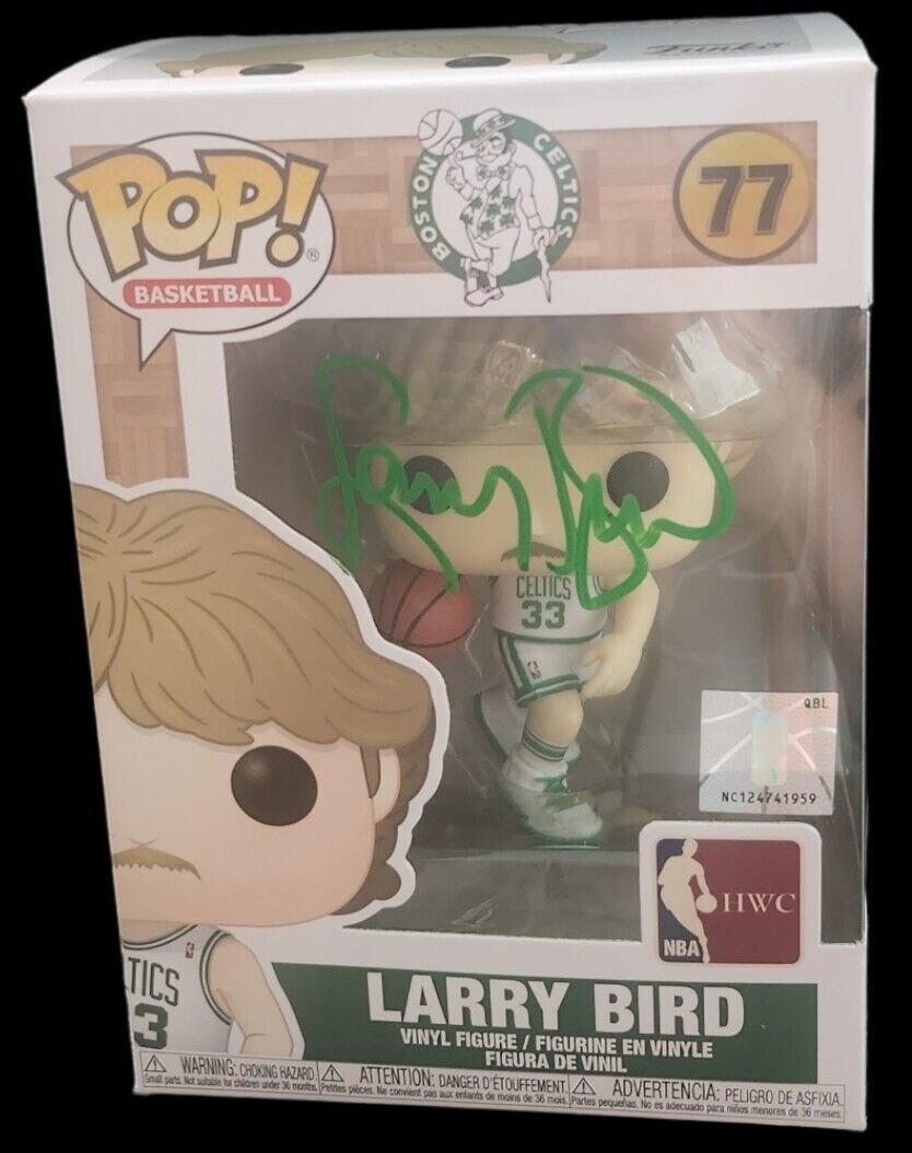 Autographed Rare Larry Bird Funko Pop Basketball Boston Celtics Home Beckett COA