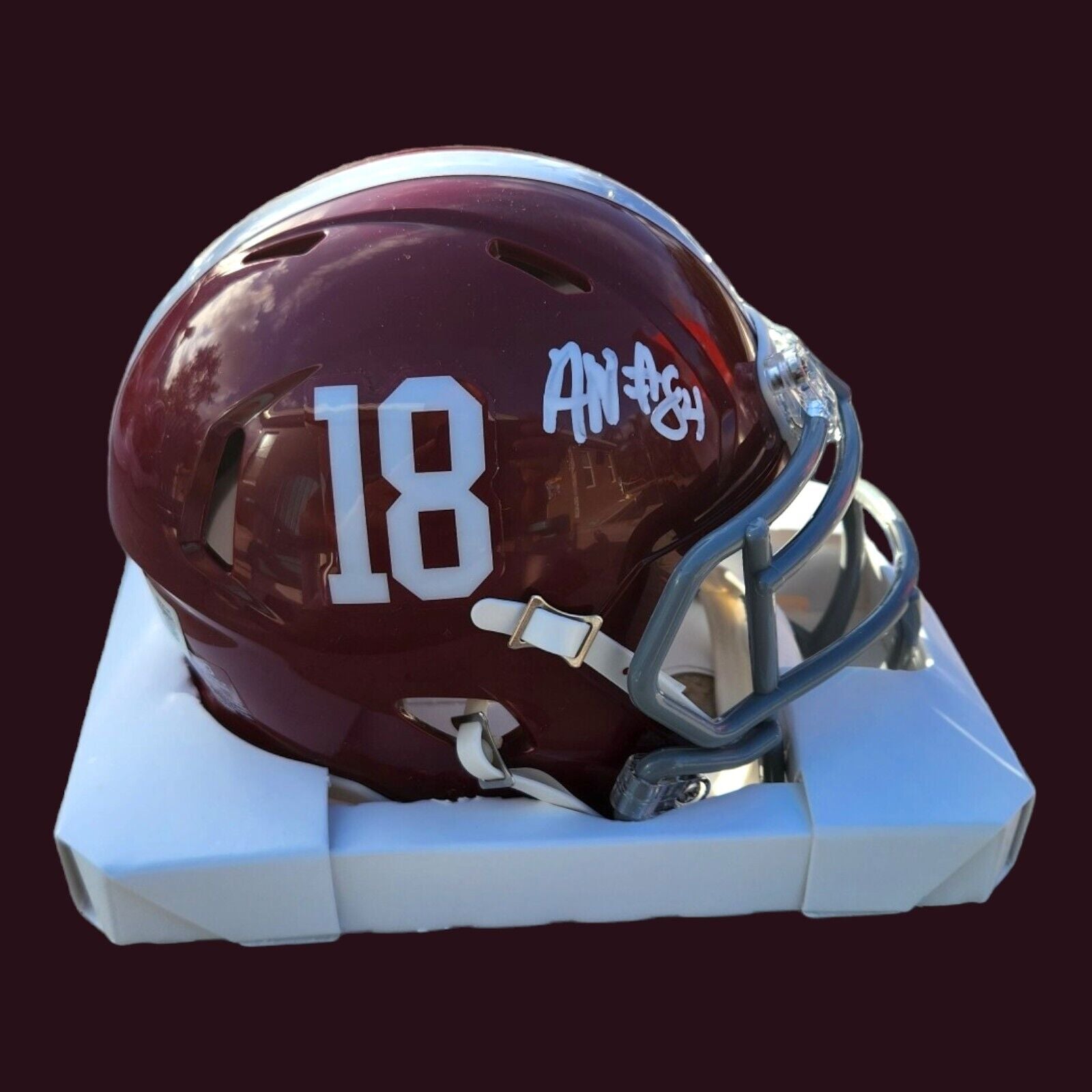 Alabama Football Mini Speed Helmet Autographed By Amari Niblack #84 Beckett COA