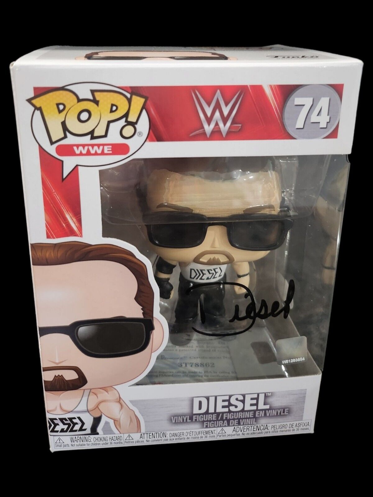 Autographed Funko Pop Sports WWE Diesel Vinyl Figure Kevin Nash PSA COA Wrestler