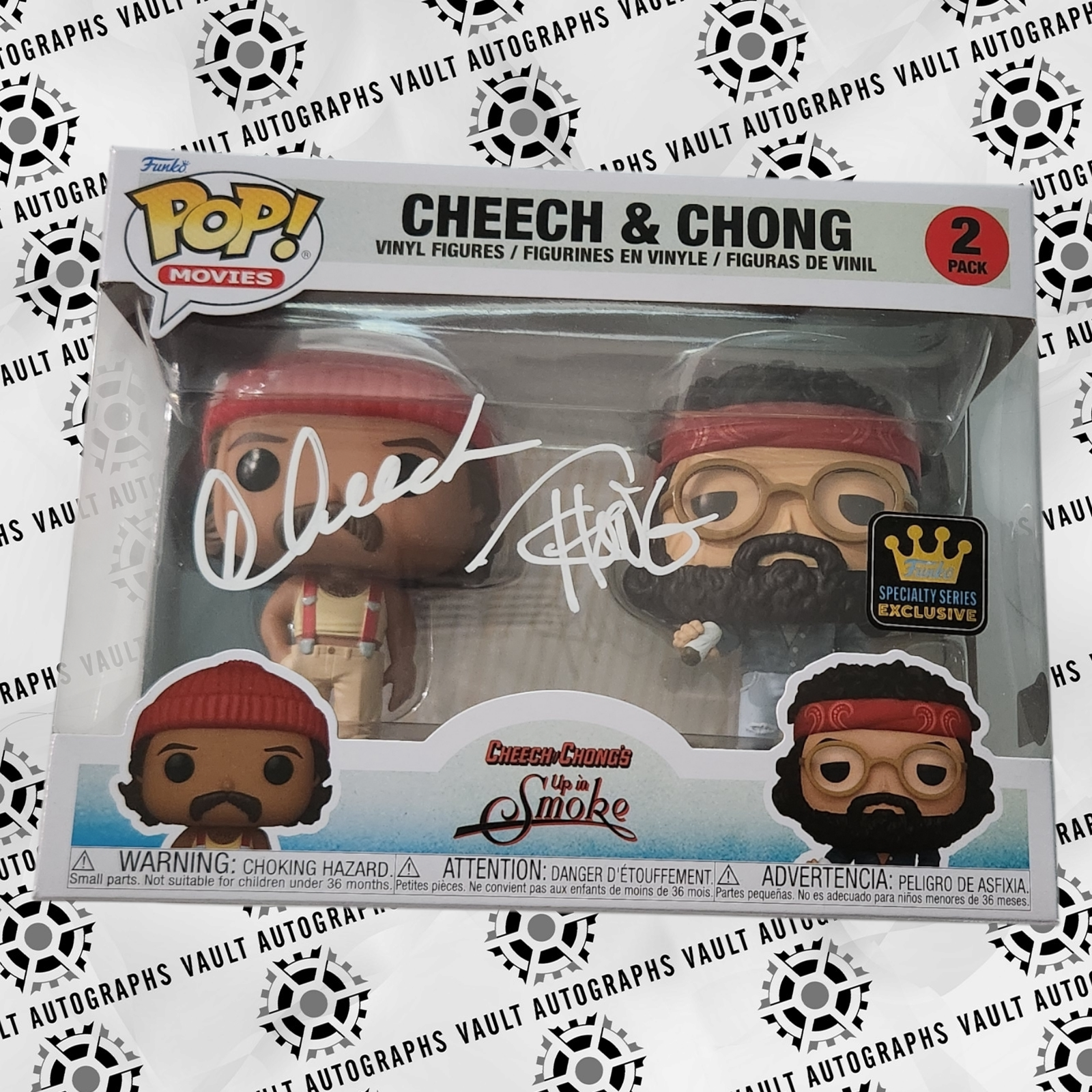 Cheech & Chong Up in Smoke Dual Signed Funko Special Series Exclusive Beckett Witnessed COA