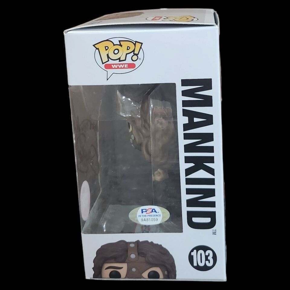 Funko POP WWE Mankind #103 Game Stop Exclusive Signed By Mick Foley PSA COA