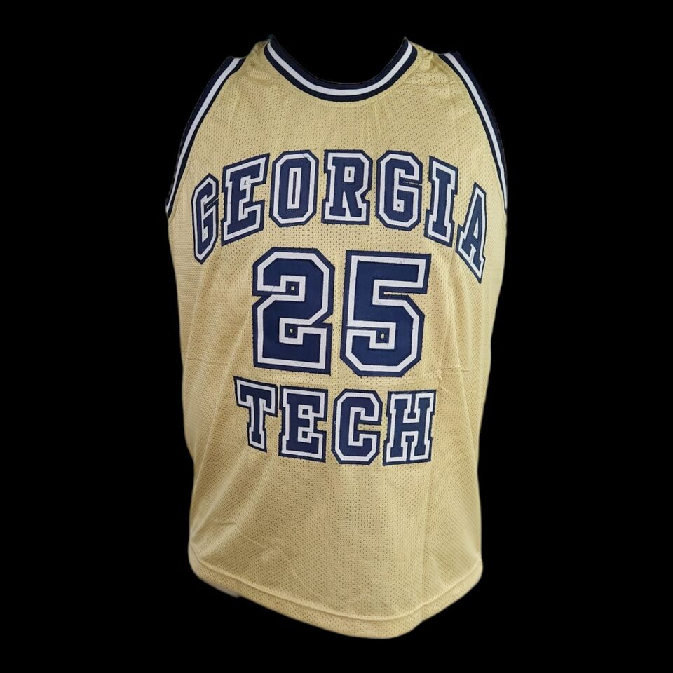 Mark Price Signed Georgia Tech Custom Basketball Jersey Size XL Beckett COA