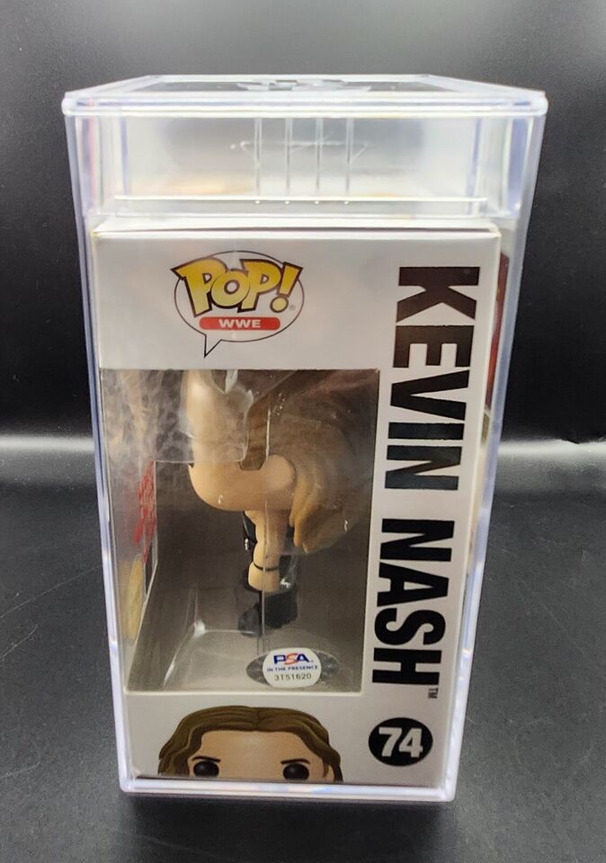 Kevin Nash WWE Encapsulated  Funko Pop #74 Signed w Inscriptions PSA COA