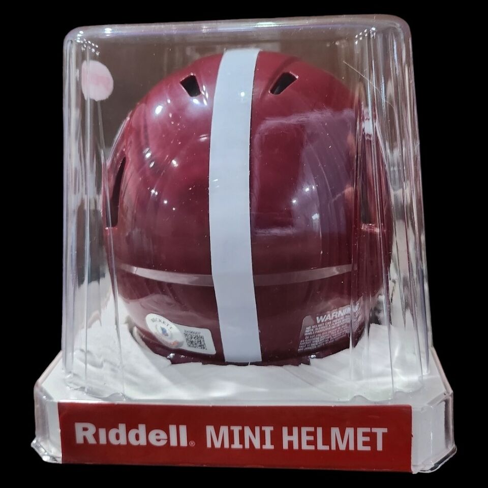 Signed Jalen Milroe Alabama Crimson Tide Riddell Speed Mini Helmet Beckett COA