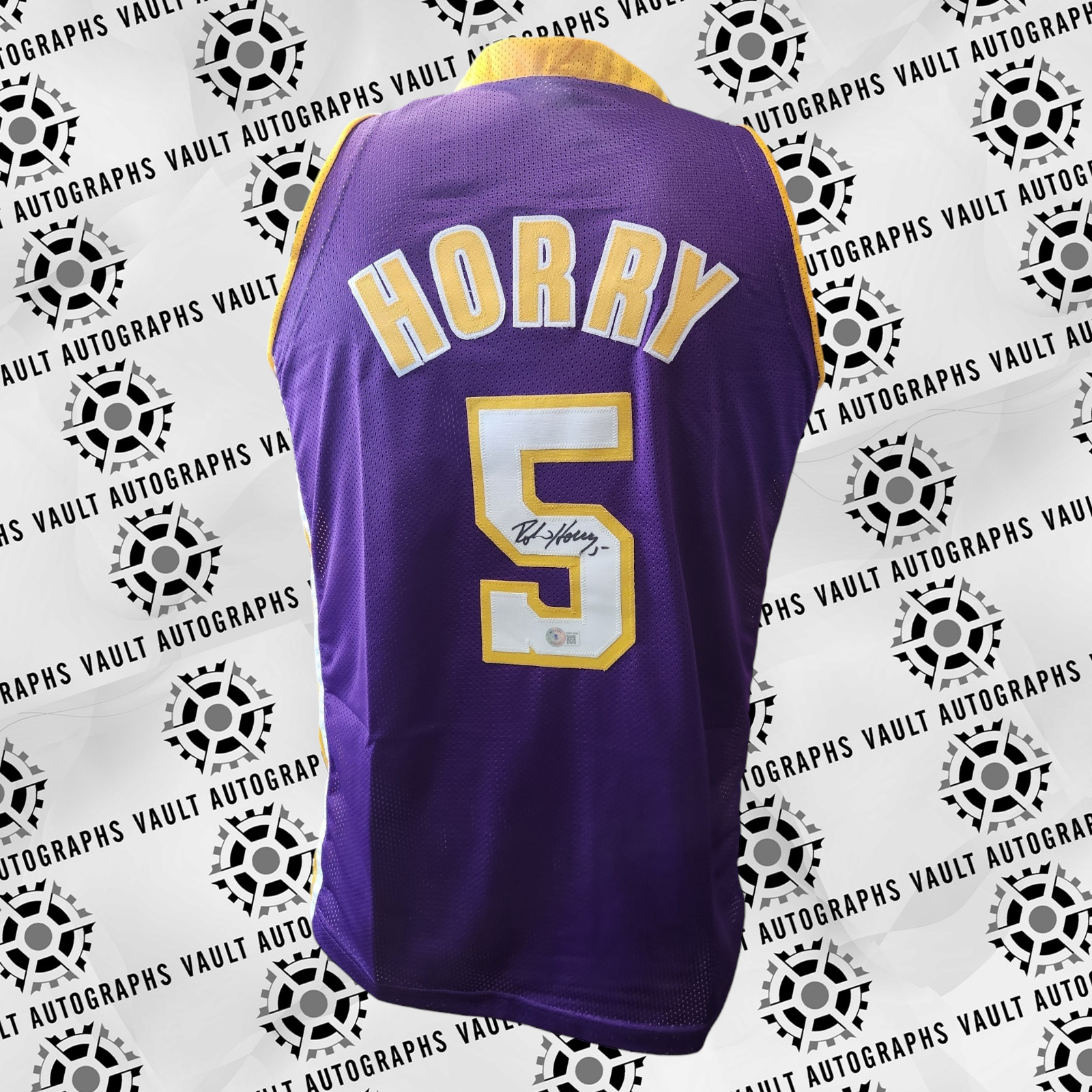 Robert Horry Signed LA Lakers Custom Jersey Beckett Witnessed COA