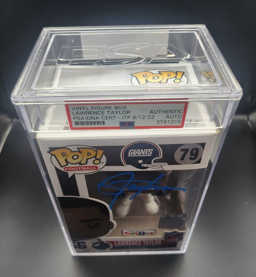 Funko NFL NY Giants Lawrence Taylor #79 Toys 'R Us Exclusive Signed Encapsulated