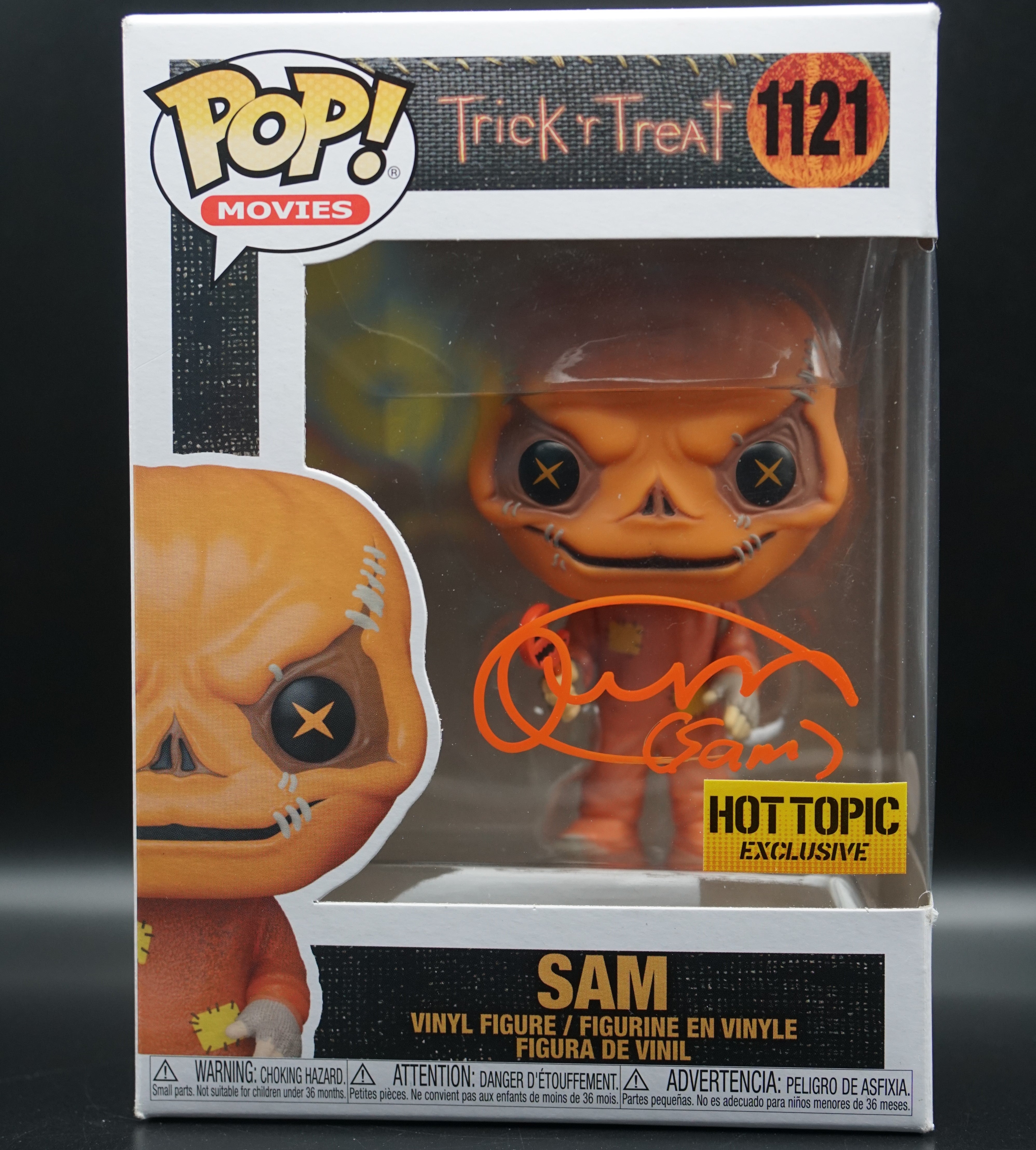 Sam Funko Pop Hot Topic Exclusive #1121 PSA COA - Signed by Quinn Lord