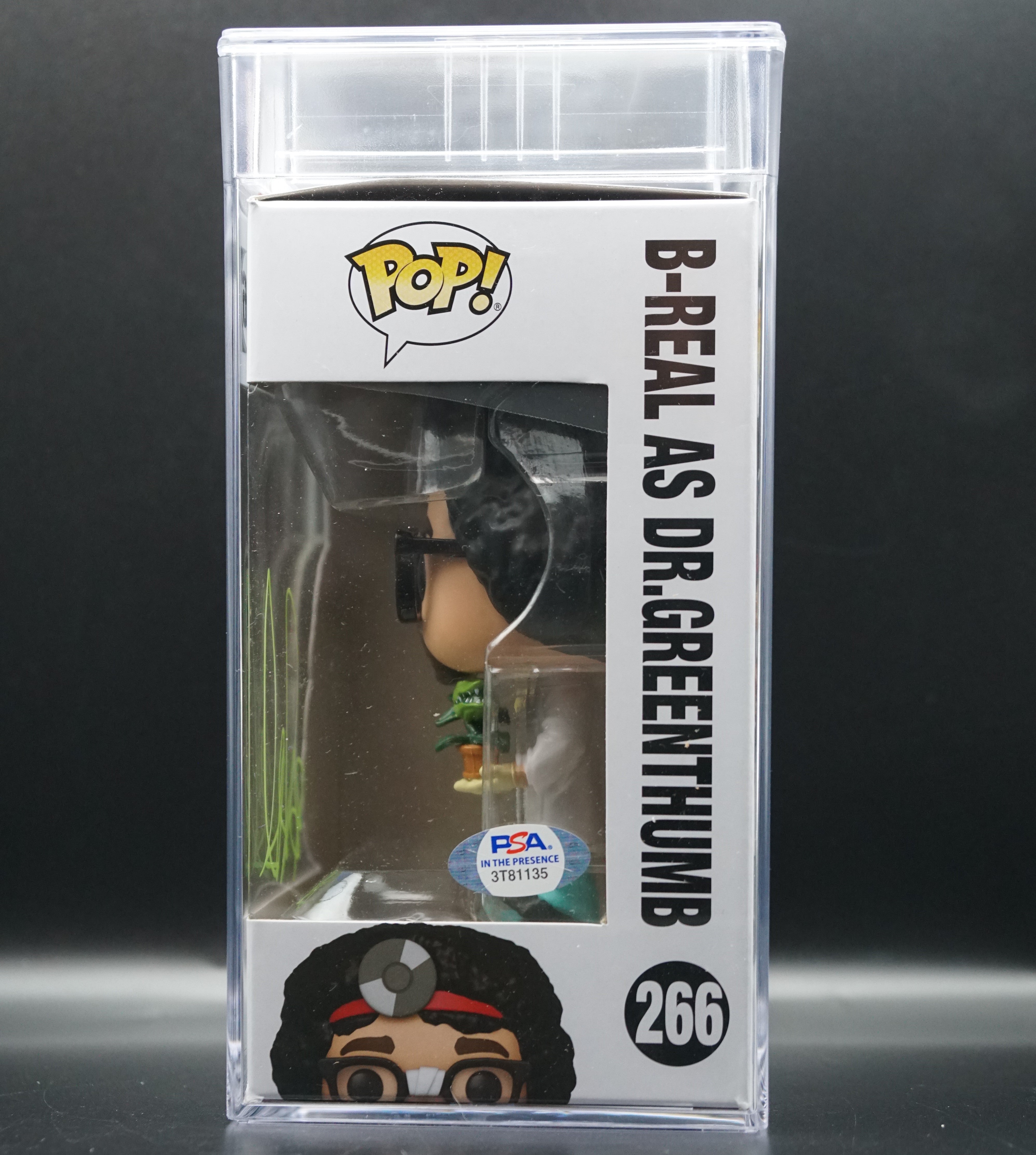 Cypress Hill Funko Pop #266 Encapsulated B-Real as Dr. Green Thumb from Music Group PSA COA - Signed by B-Real